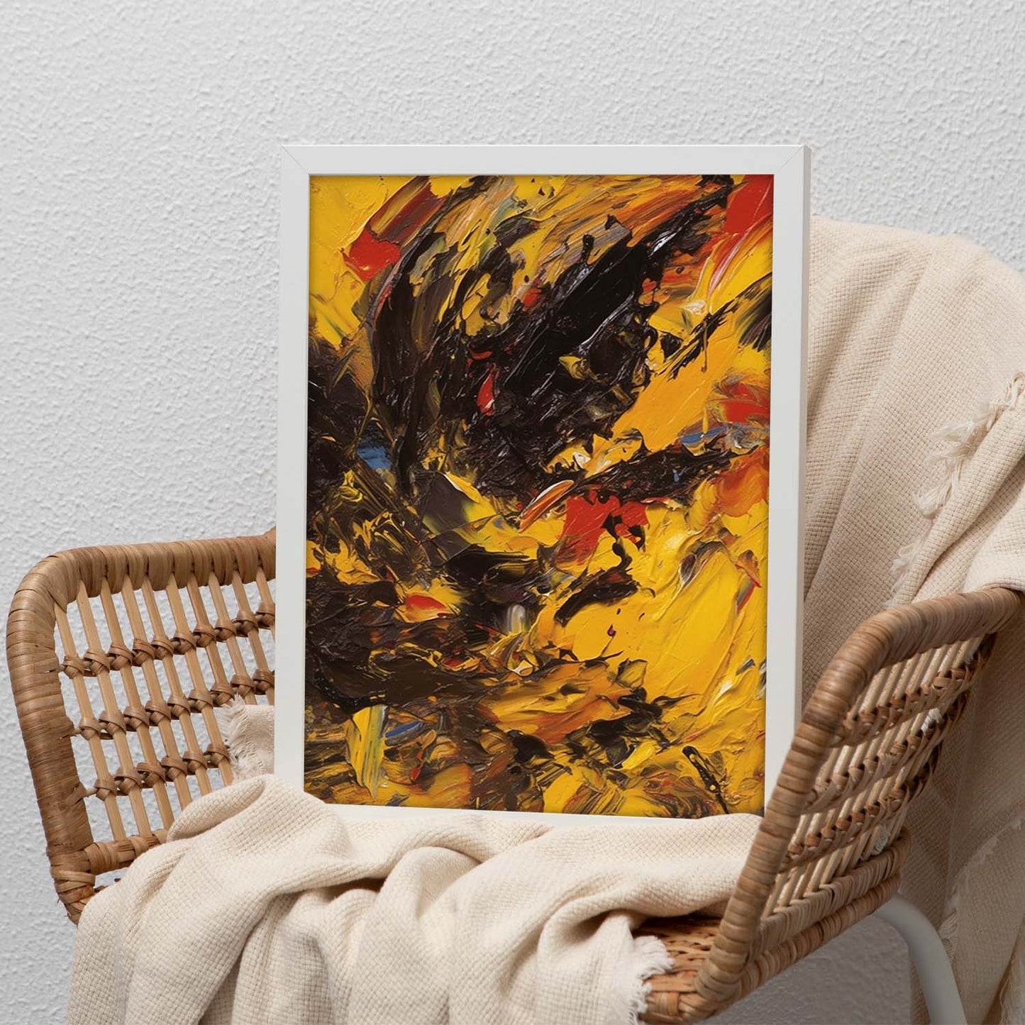 Póster de Pintura Abstracta Inspirada en la E