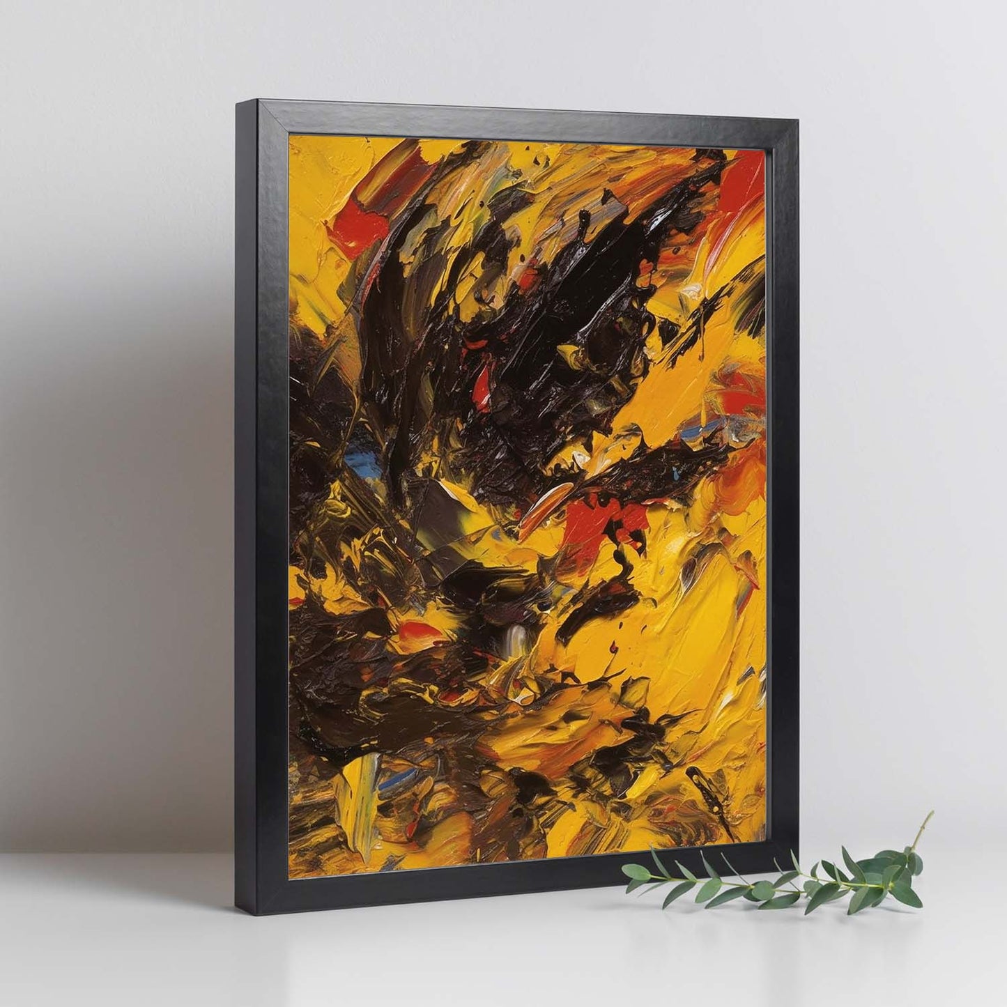 Póster de Pintura Abstracta Inspirada en la E