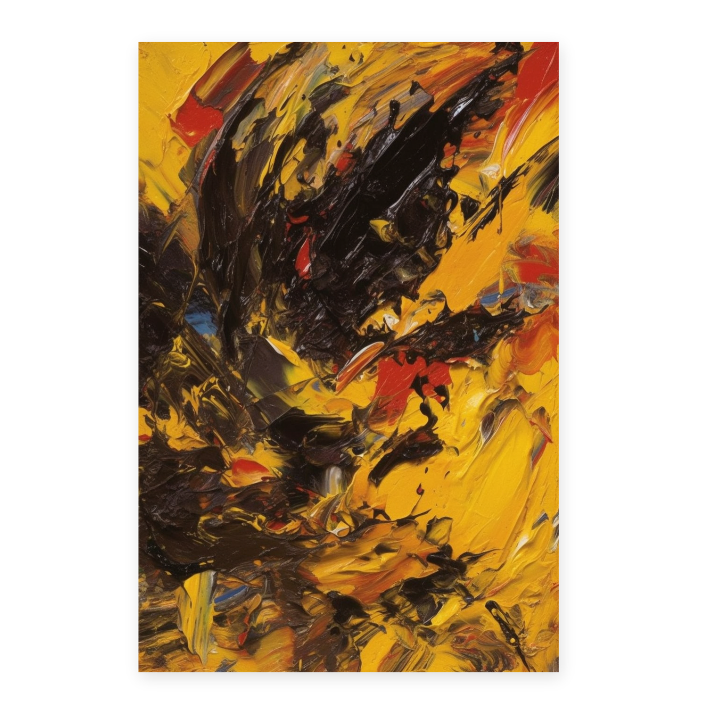 Póster de Pintura Abstracta Inspirada en la E