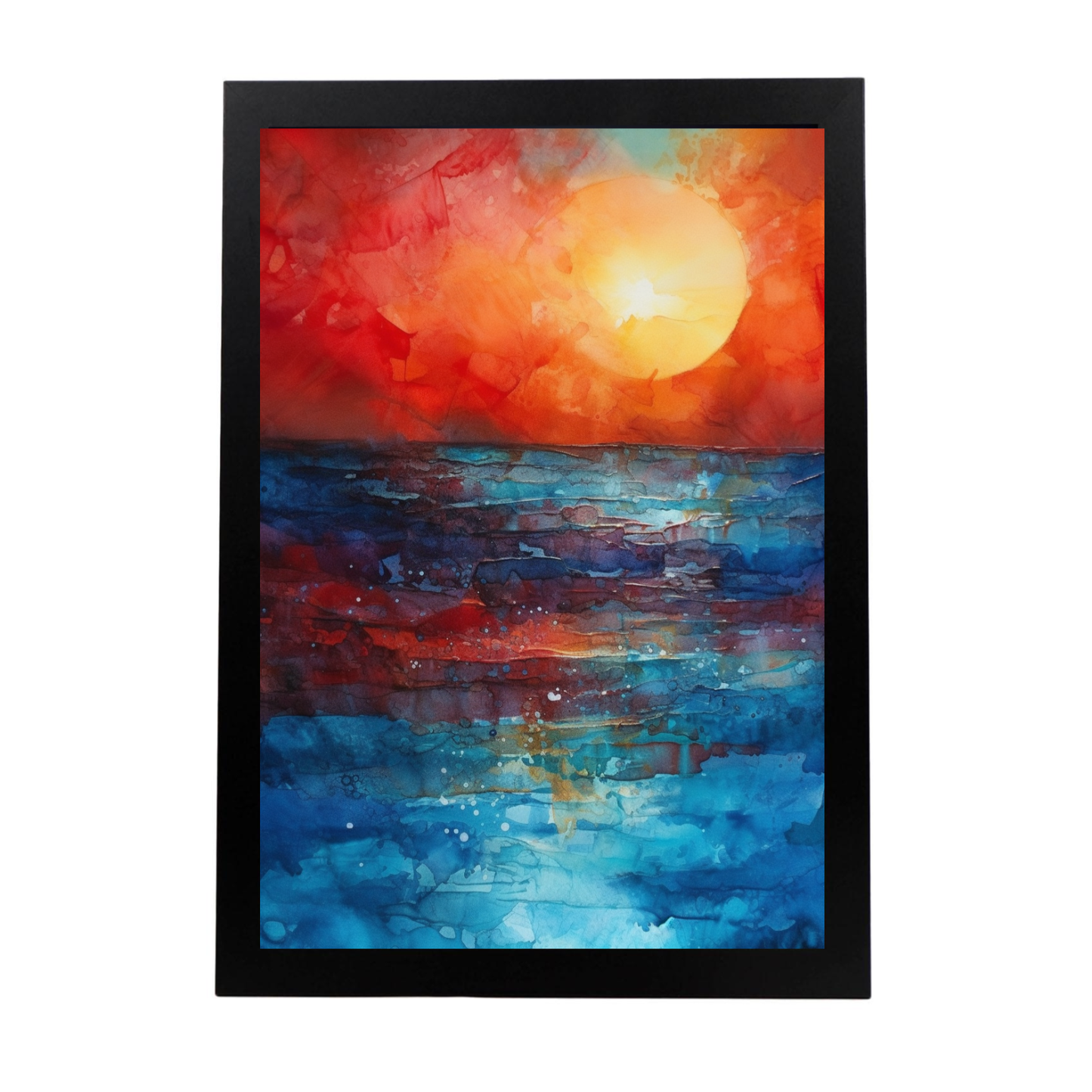 Poster Acuarela Atardecer Hermoso