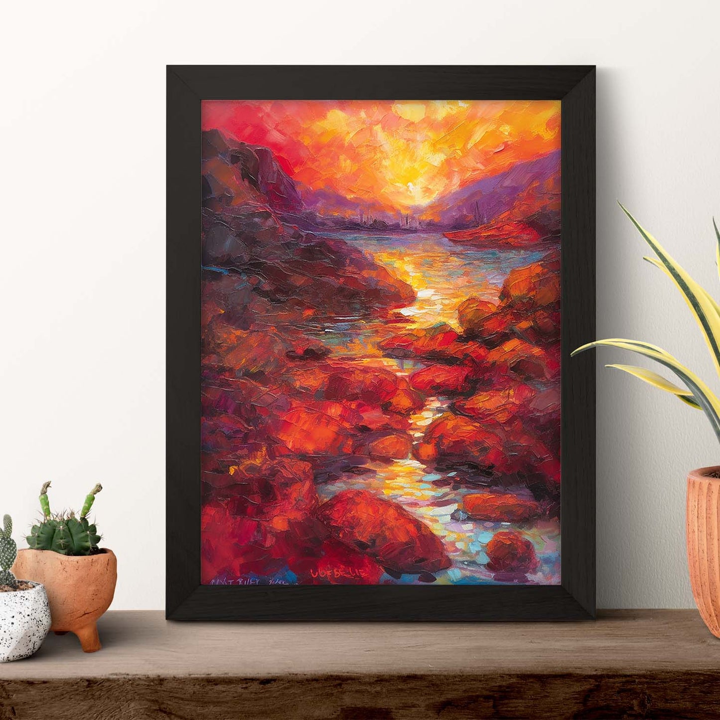 Póster de la Playa al Atardecer