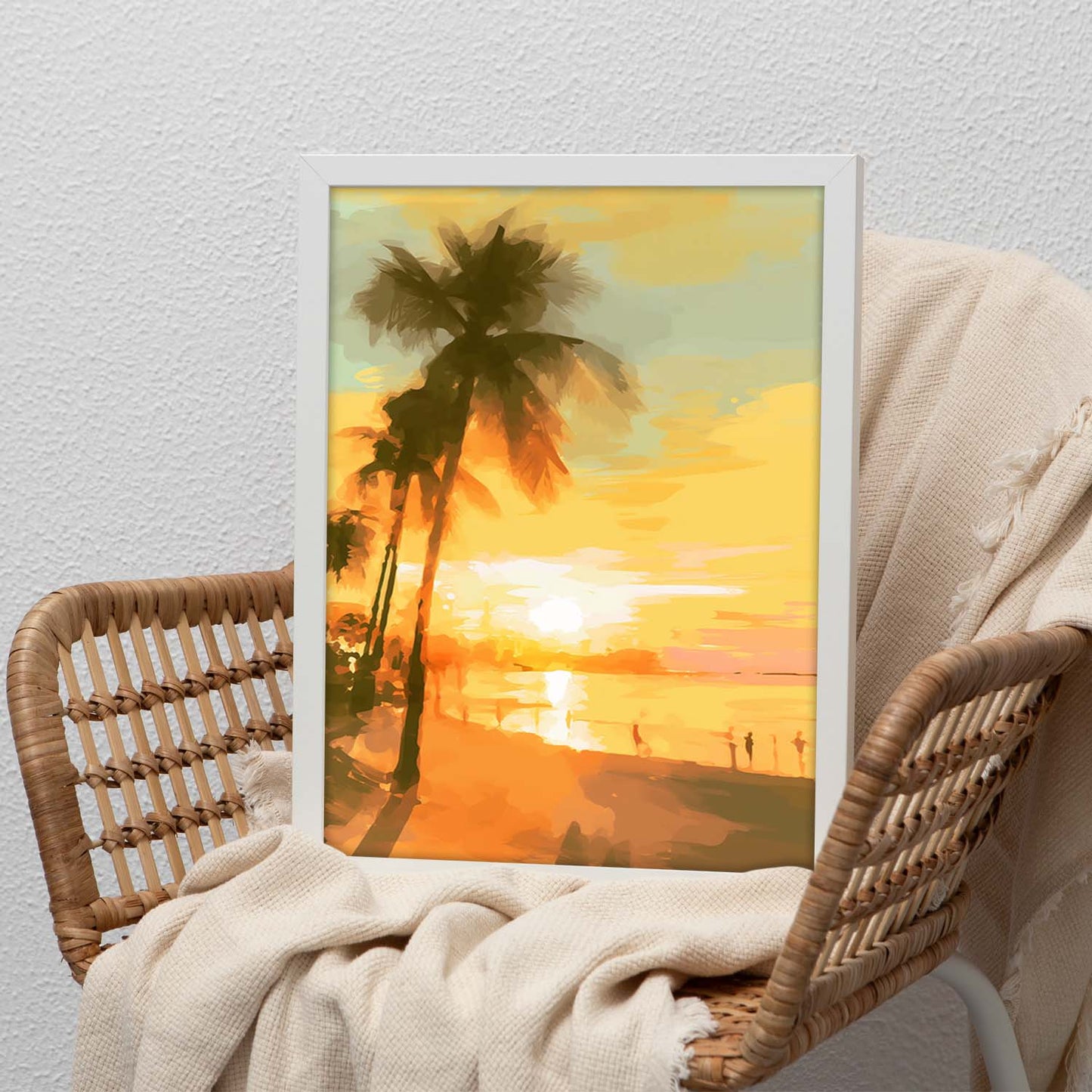 Póster del Atardecer en la Playa