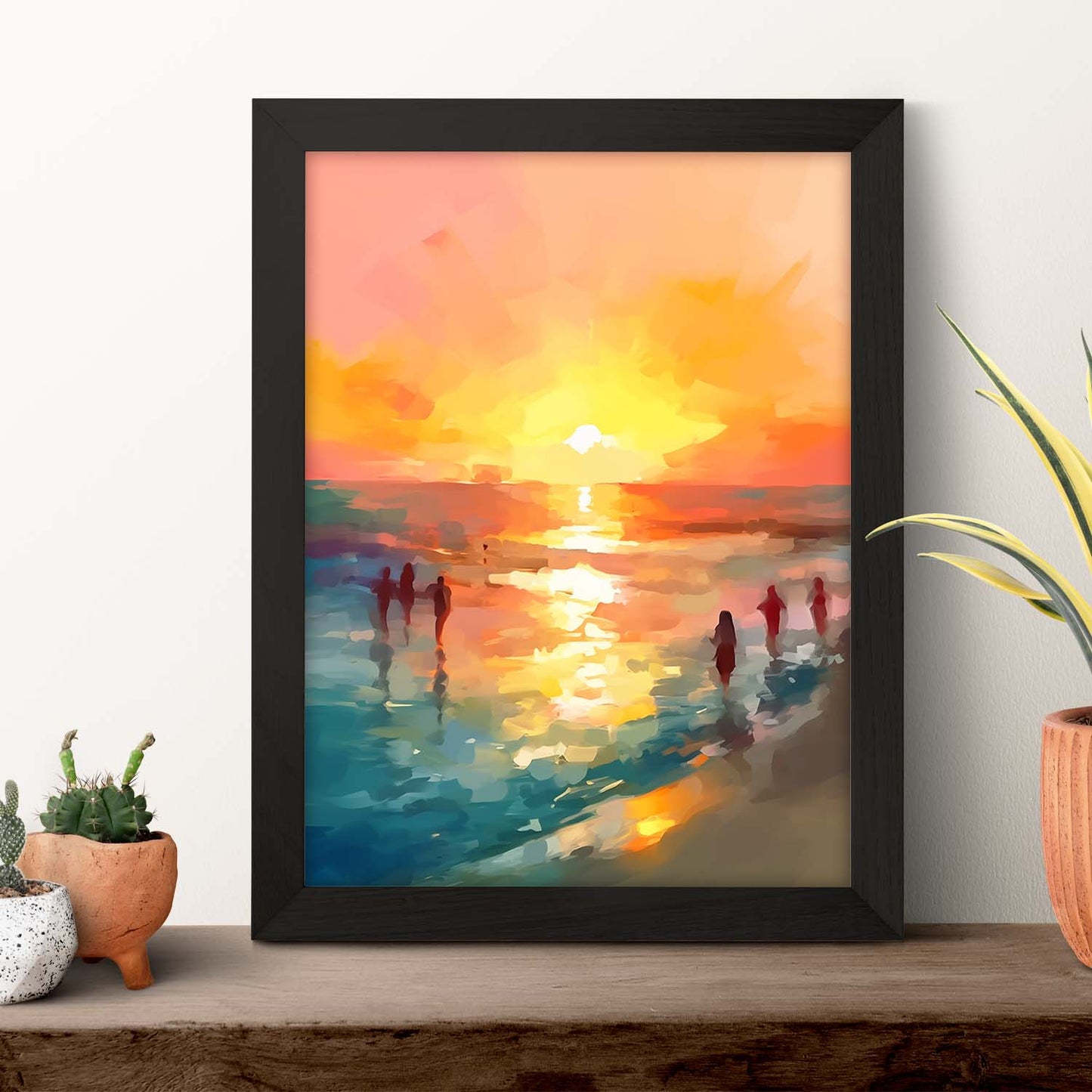 Póster de la Playa al Atardecer