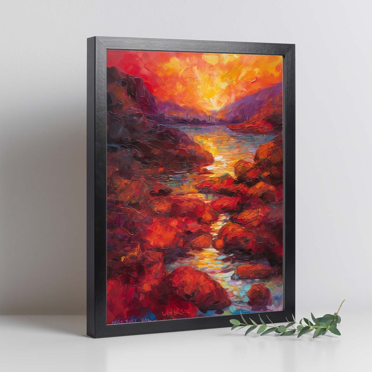 Póster de la Playa al Atardecer