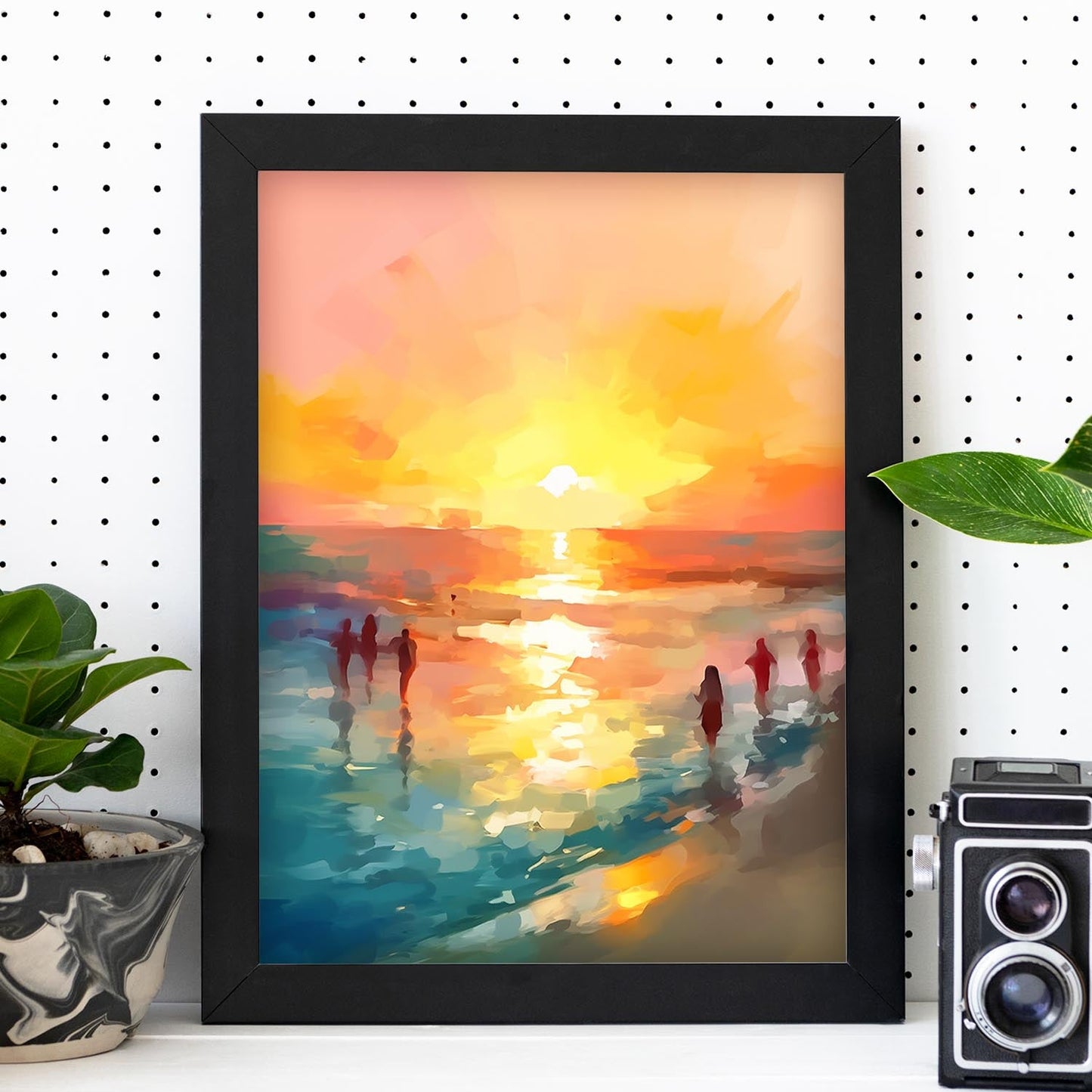 Póster de la Playa al Atardecer