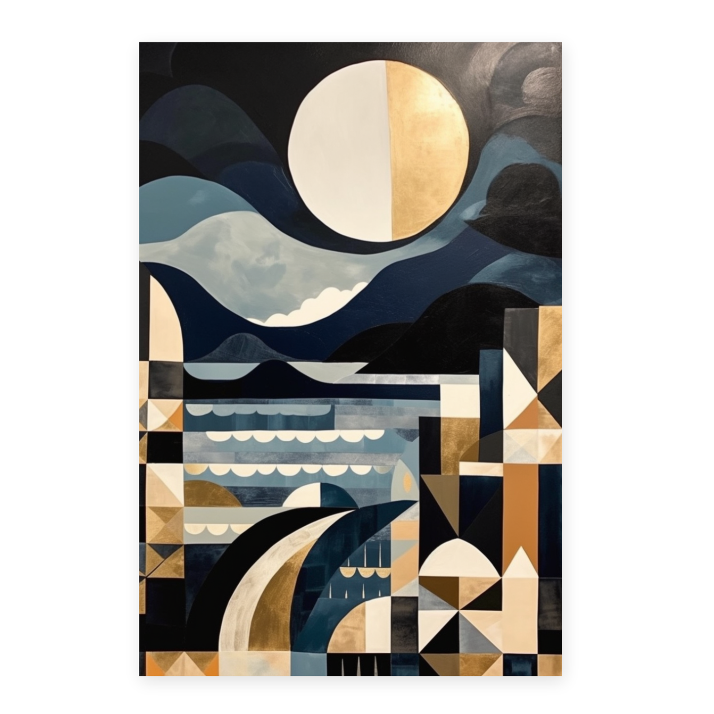 Póster del Atardecer en la Playa