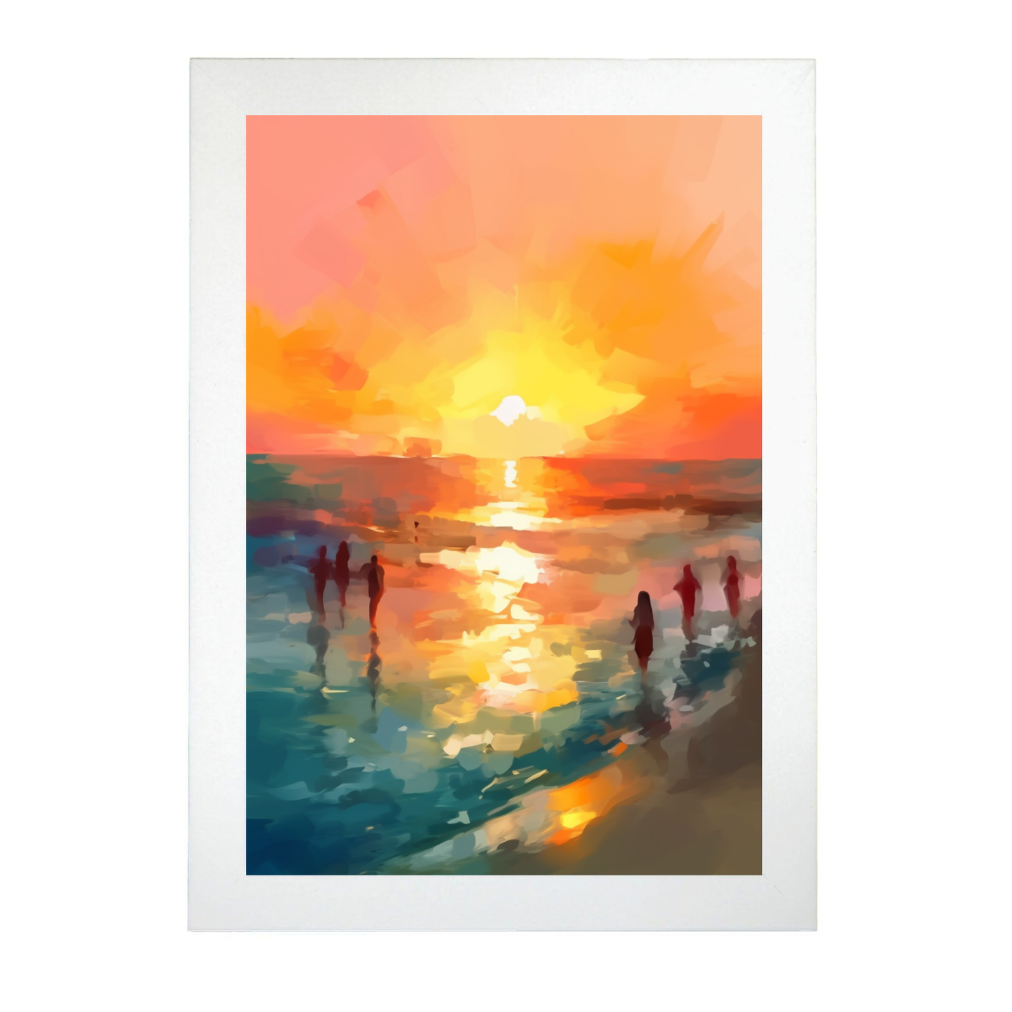 Póster de la Playa al Atardecer