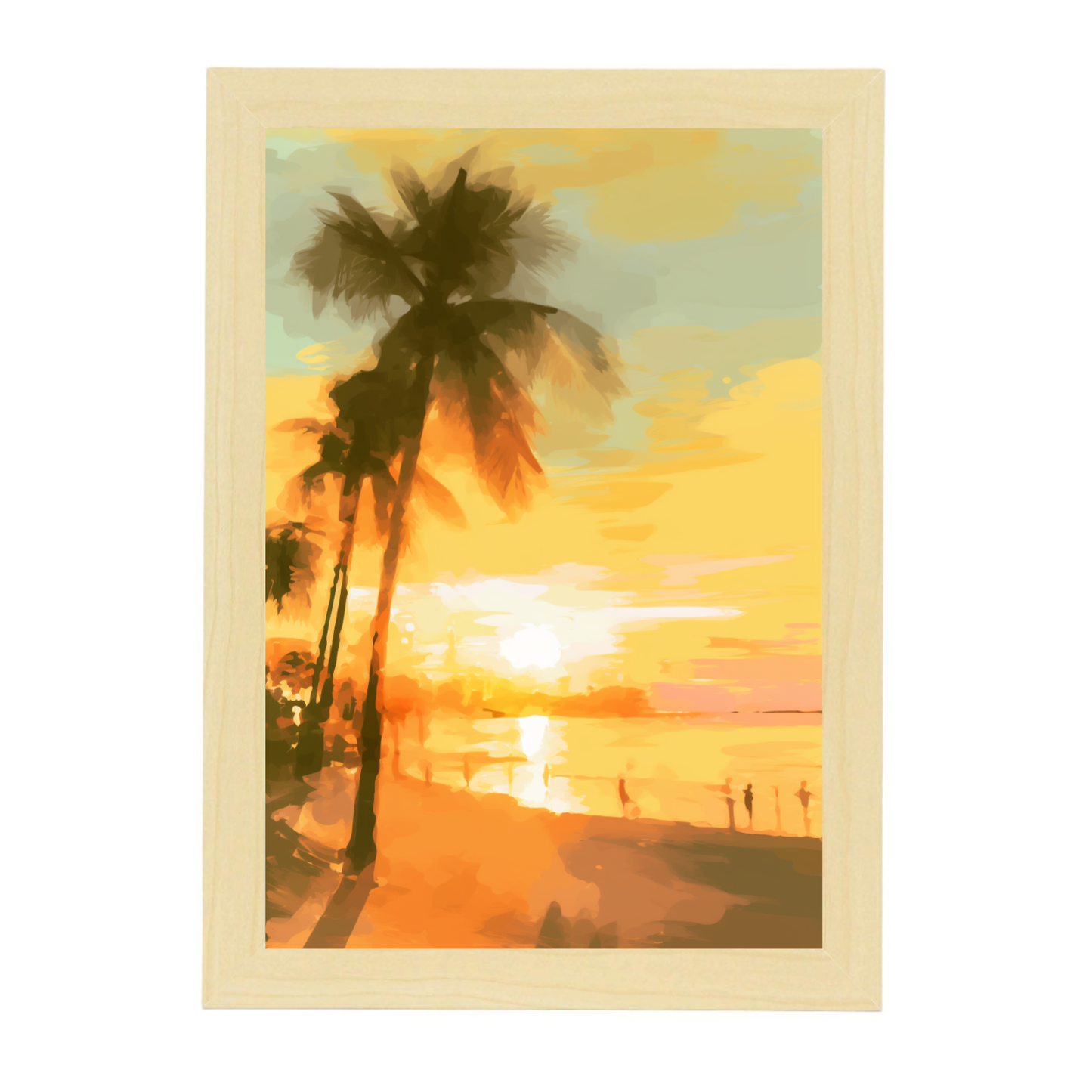 Póster del Atardecer en la Playa