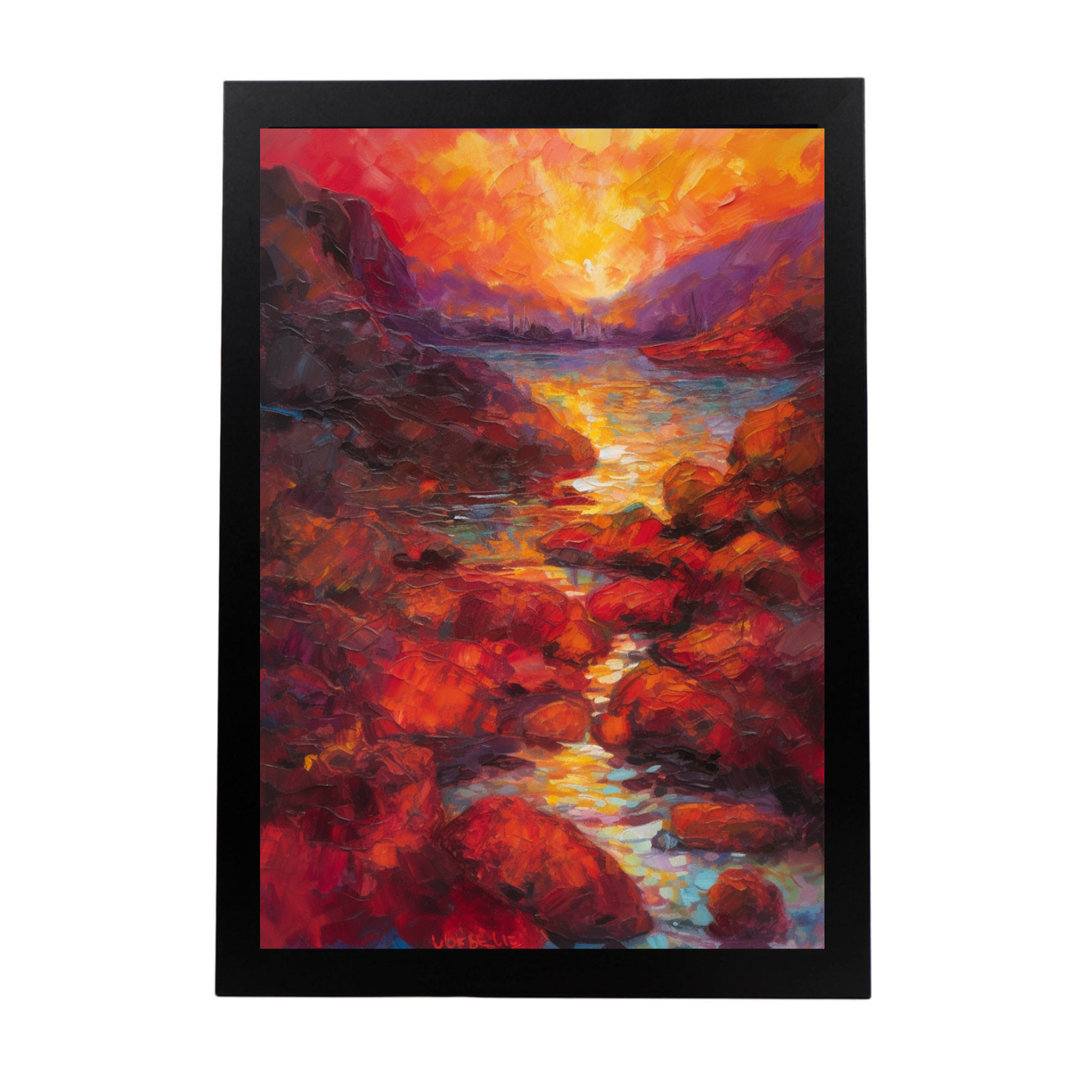 Póster de la Playa al Atardecer