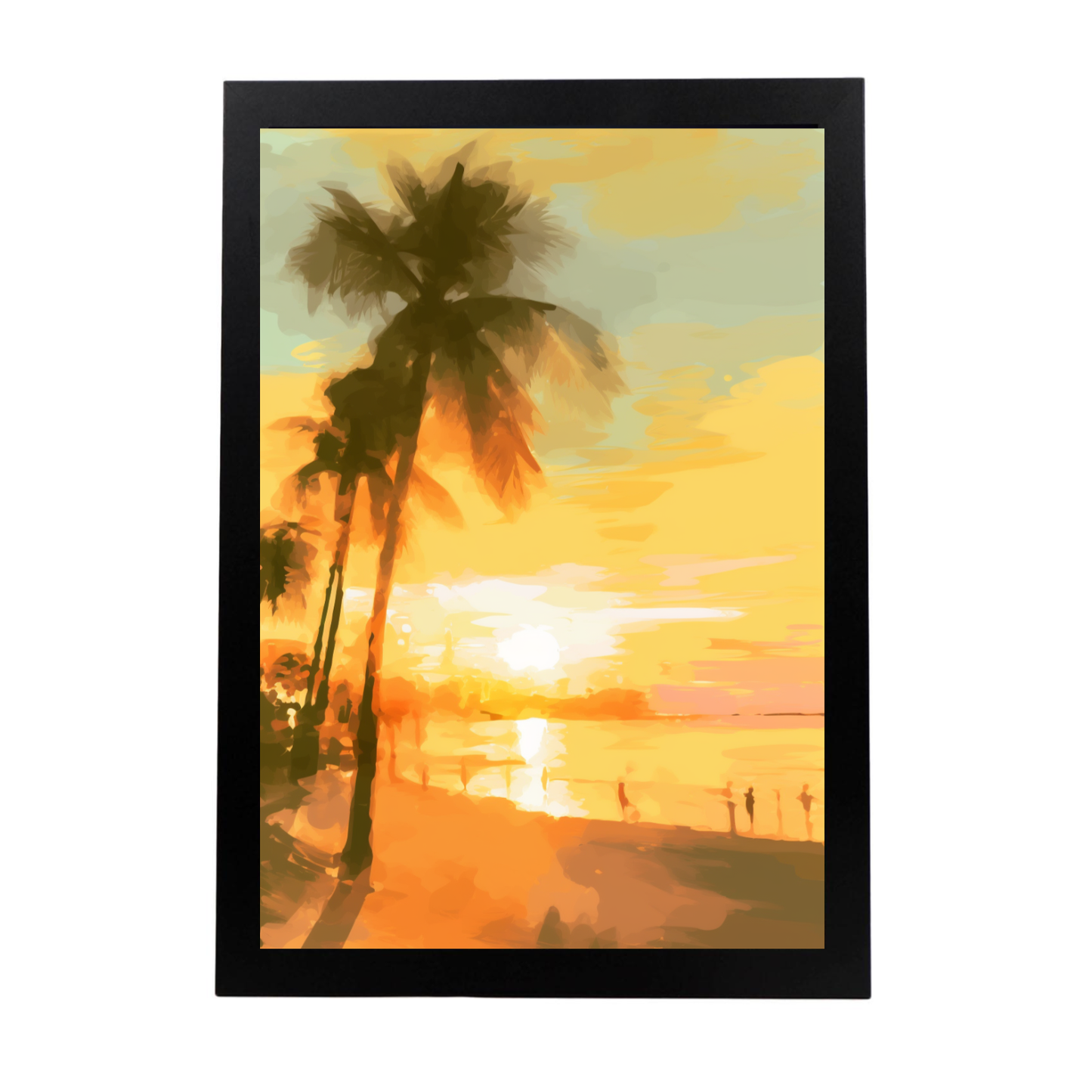 Póster del Atardecer en la Playa