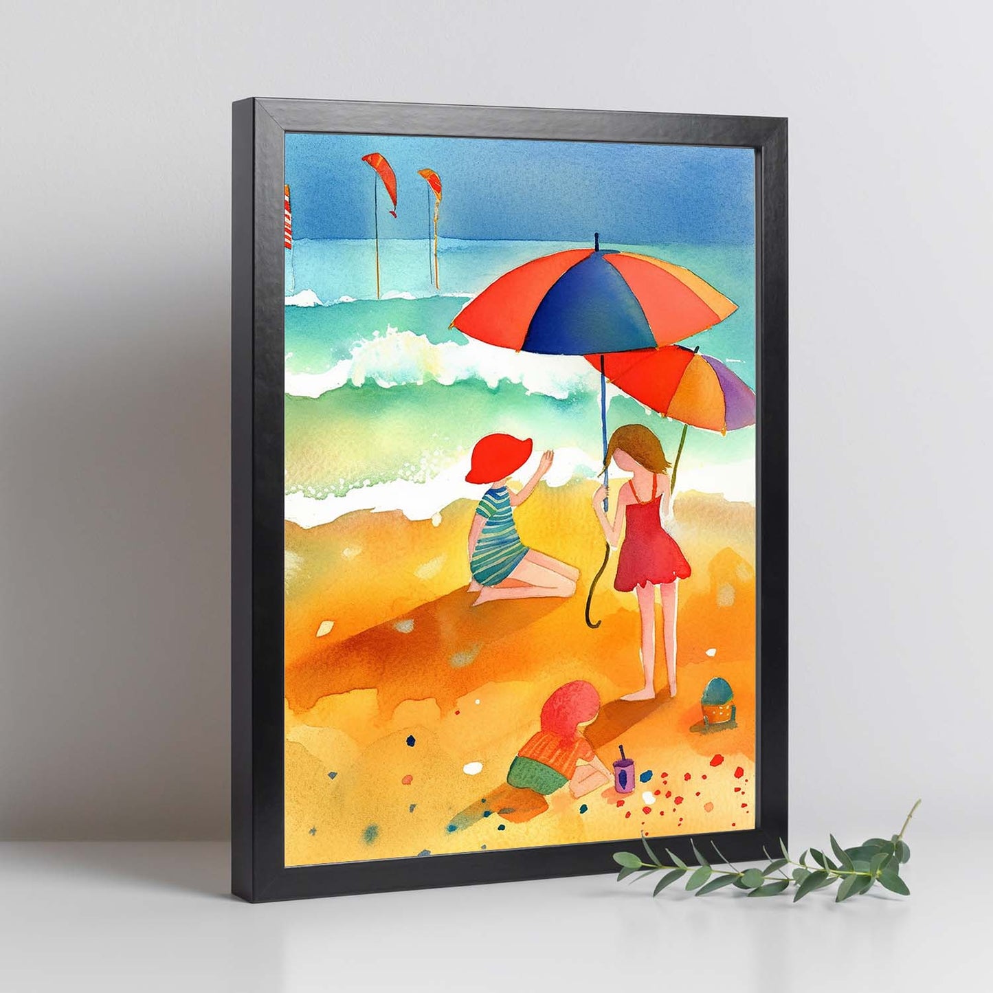 Póster de Playa Colorida