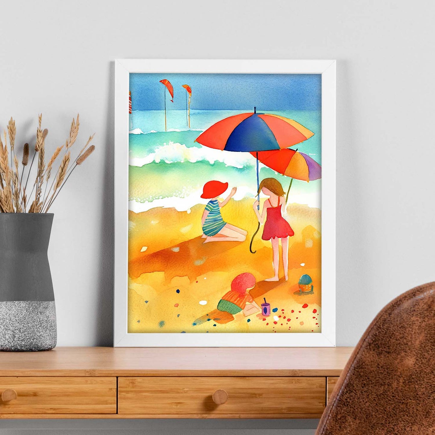 Póster de Playa Colorida