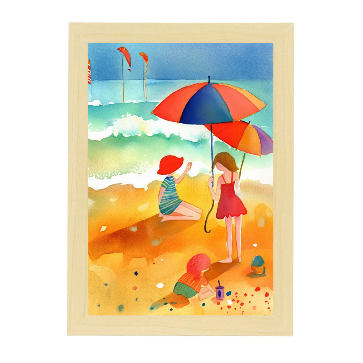Póster de Playa Colorida