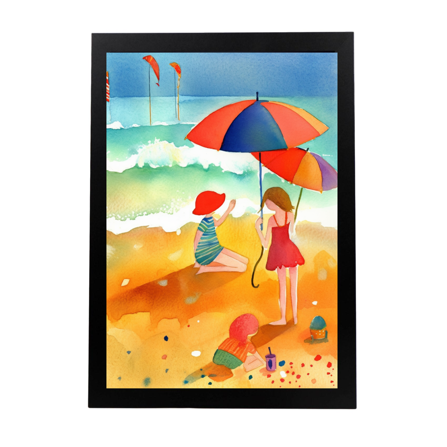 Póster de Playa Colorida