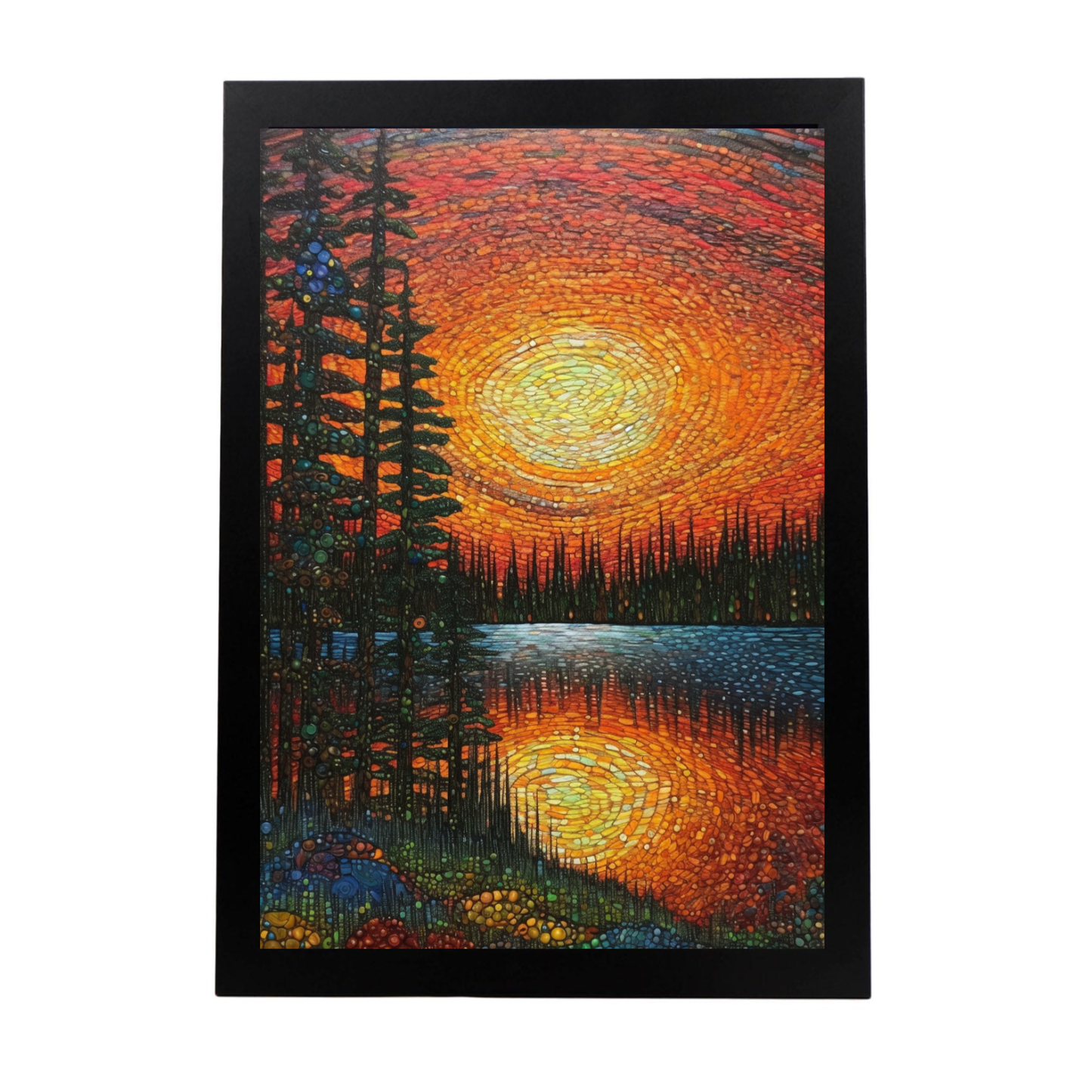 Póster: Atardecer en el lago