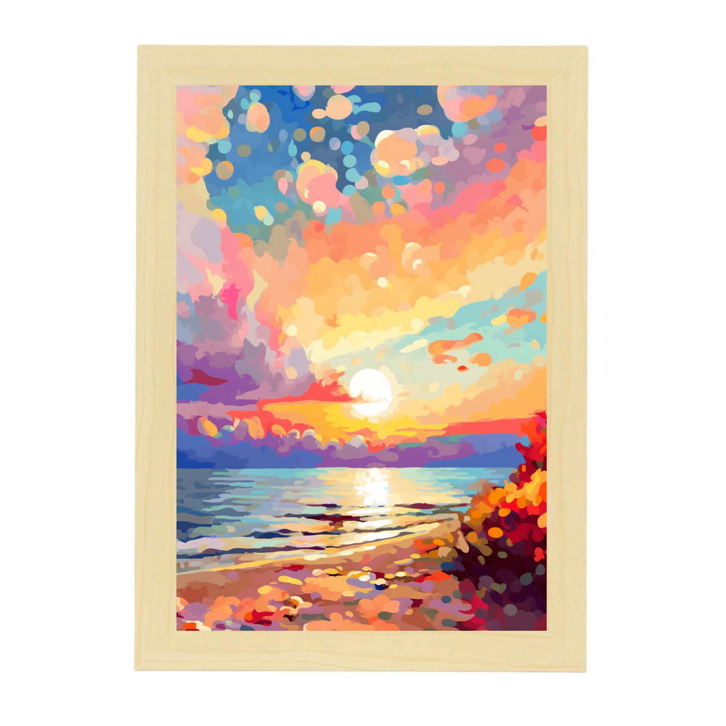 Póster de Atardecer en la Playa