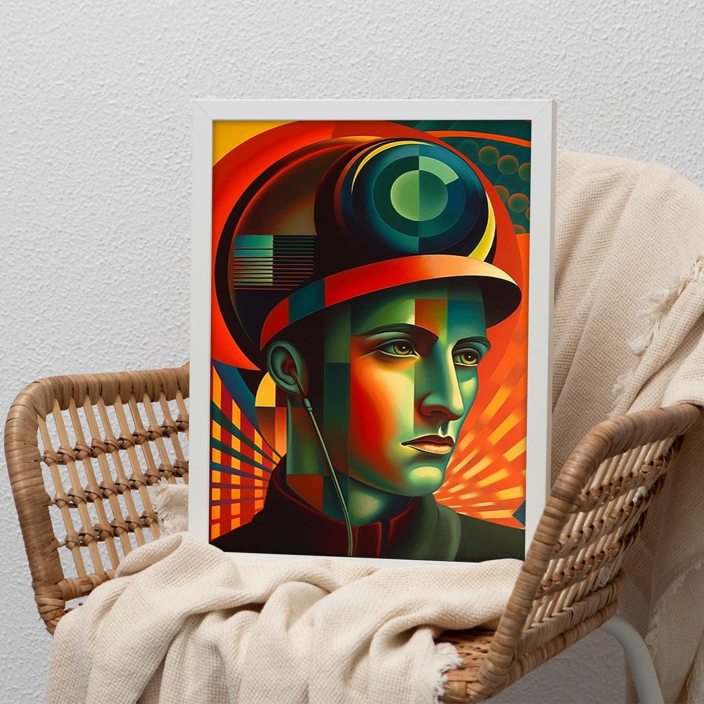 Póster Umberto Bocionni con Niebla y Sombrero