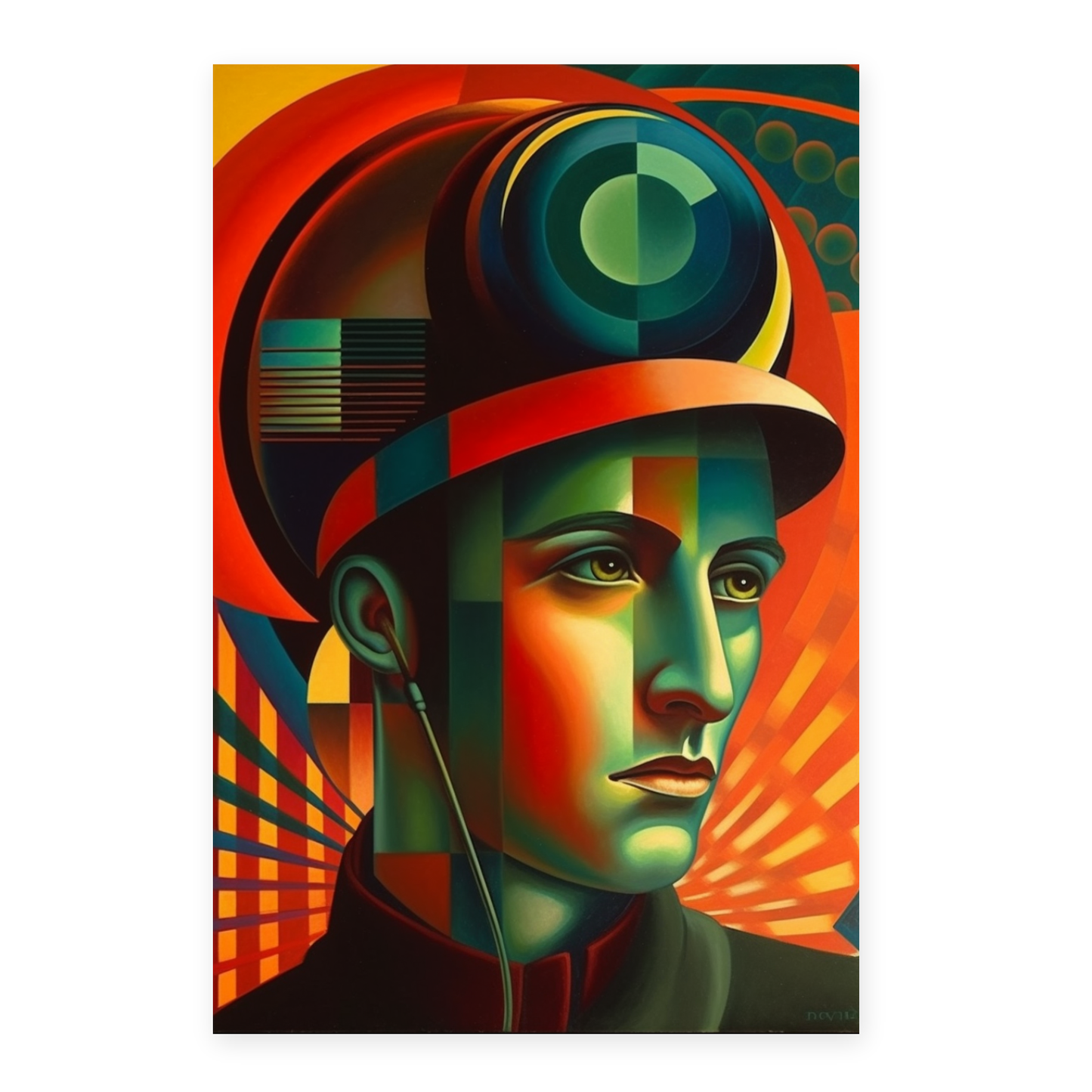 Póster Umberto Bocionni con Niebla y Sombrero