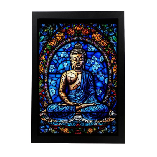 Lámina de Buda en Arte de Vidrieras Colorido