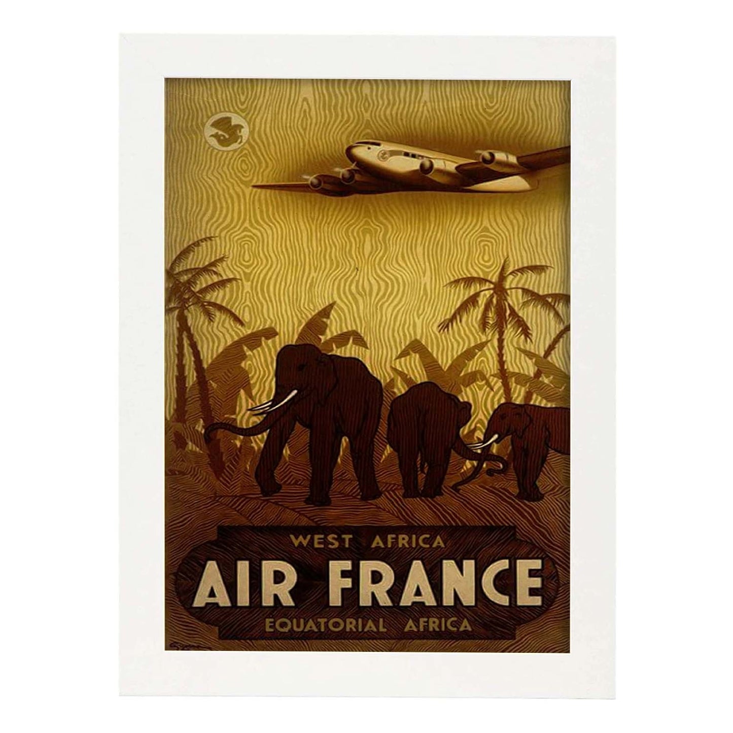 Poster vintage de Air France. con imágenes vintage y de publicidad antigua.-Artwork-Nacnic-A3-Marco Blanco-Nacnic Estudio SL
