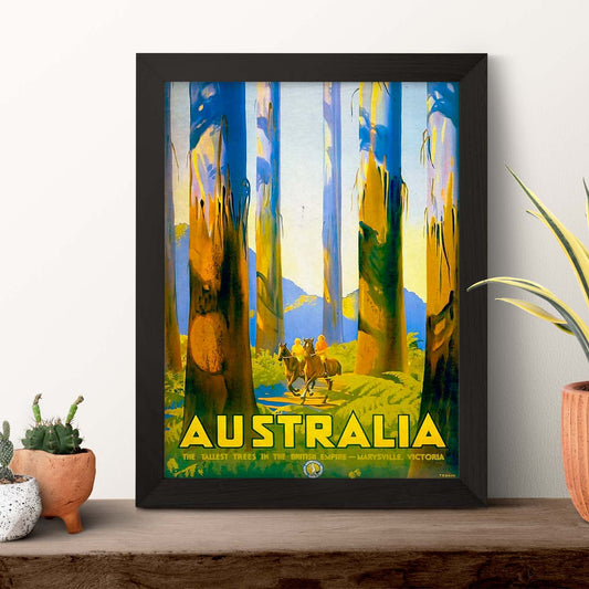 Poster vintage de Arboles australianos. con imágenes vintage y de publicidad antigua.-Artwork-Nacnic-Nacnic Estudio SL