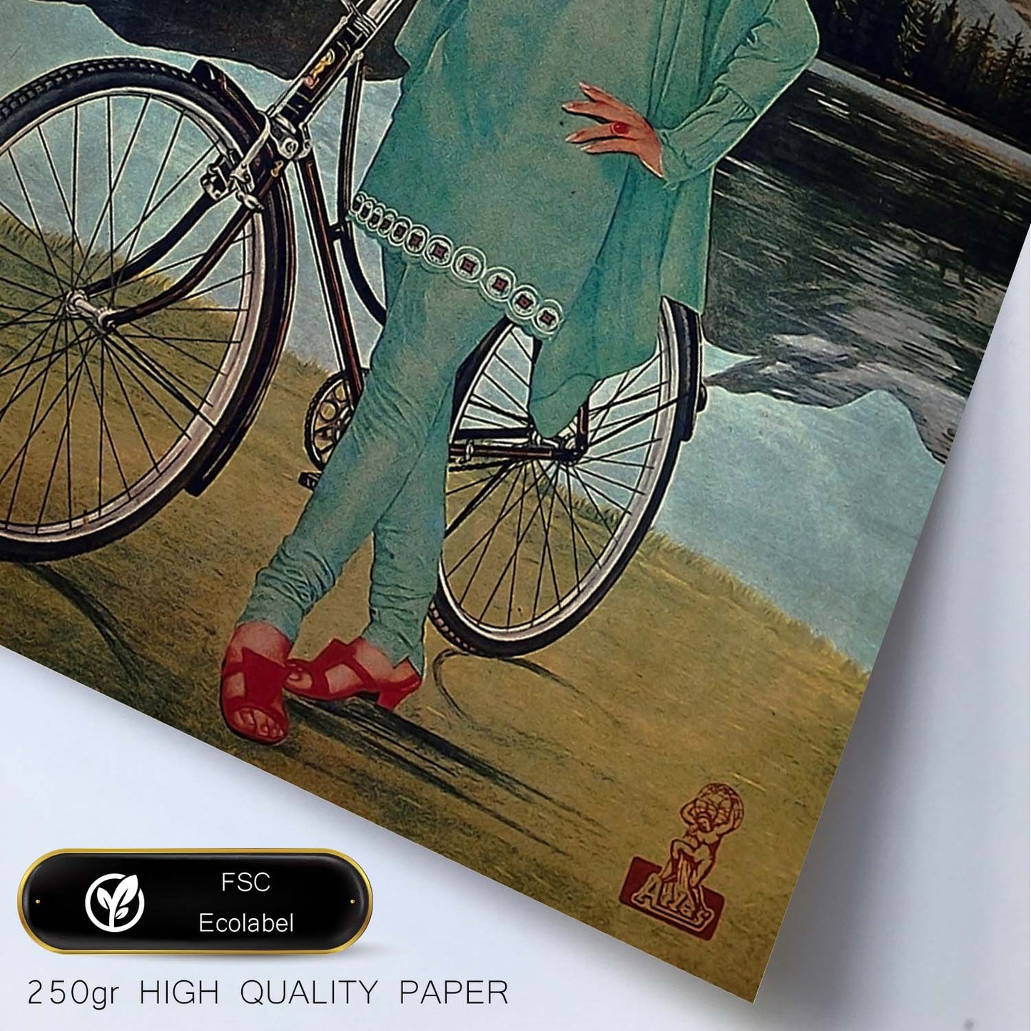 Poster vintage de Atlas - India. con imágenes vintage y de publicidad antigua.-Artwork-Nacnic-Nacnic Estudio SL