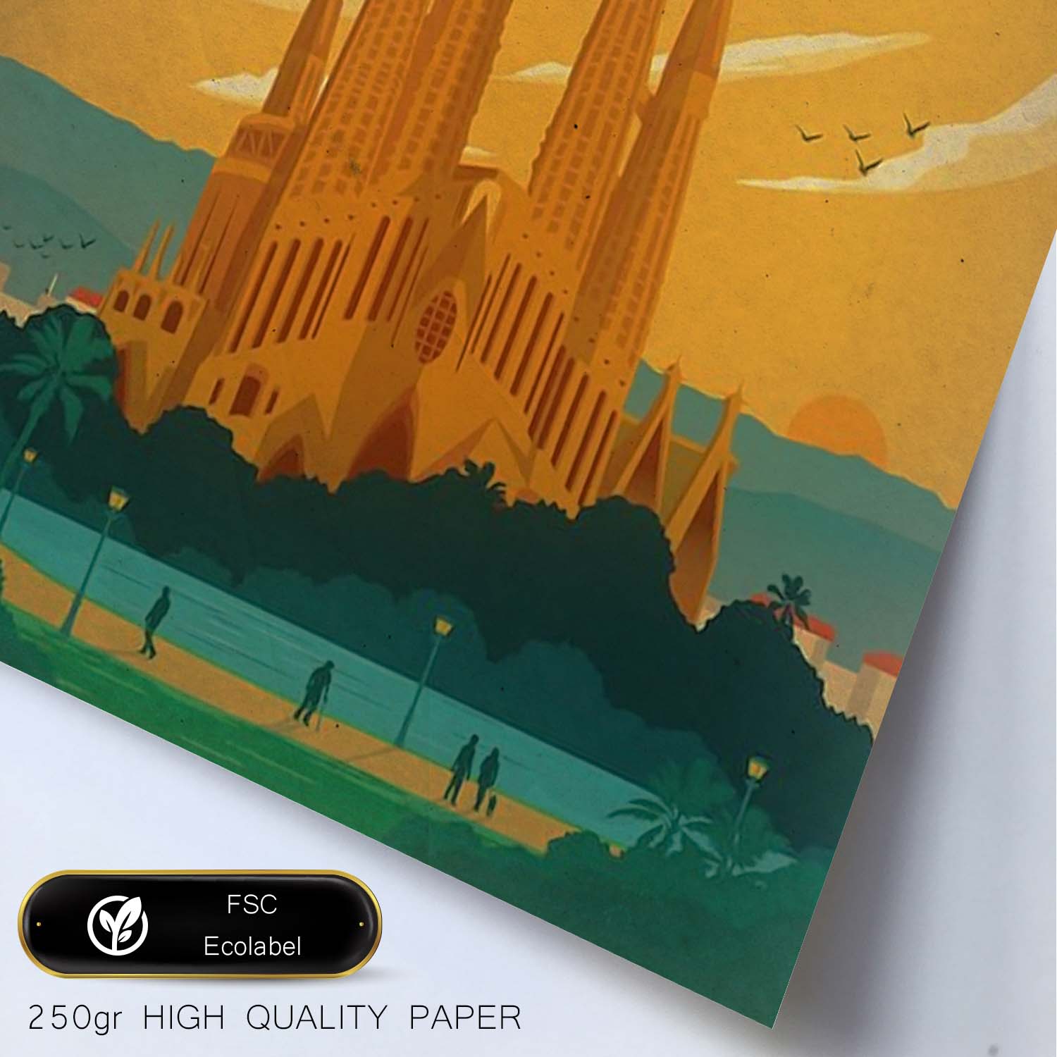 Poster vintage de Barcelona. con imágenes vintage y de publicidad antigua.-Artwork-Nacnic-Nacnic Estudio SL