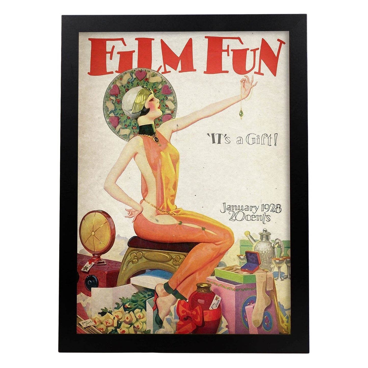 Poster vintage de Belleza. con imágenes vintage y de publicidad antigua.-Artwork-Nacnic-A3-Marco Negro-Nacnic Estudio SL