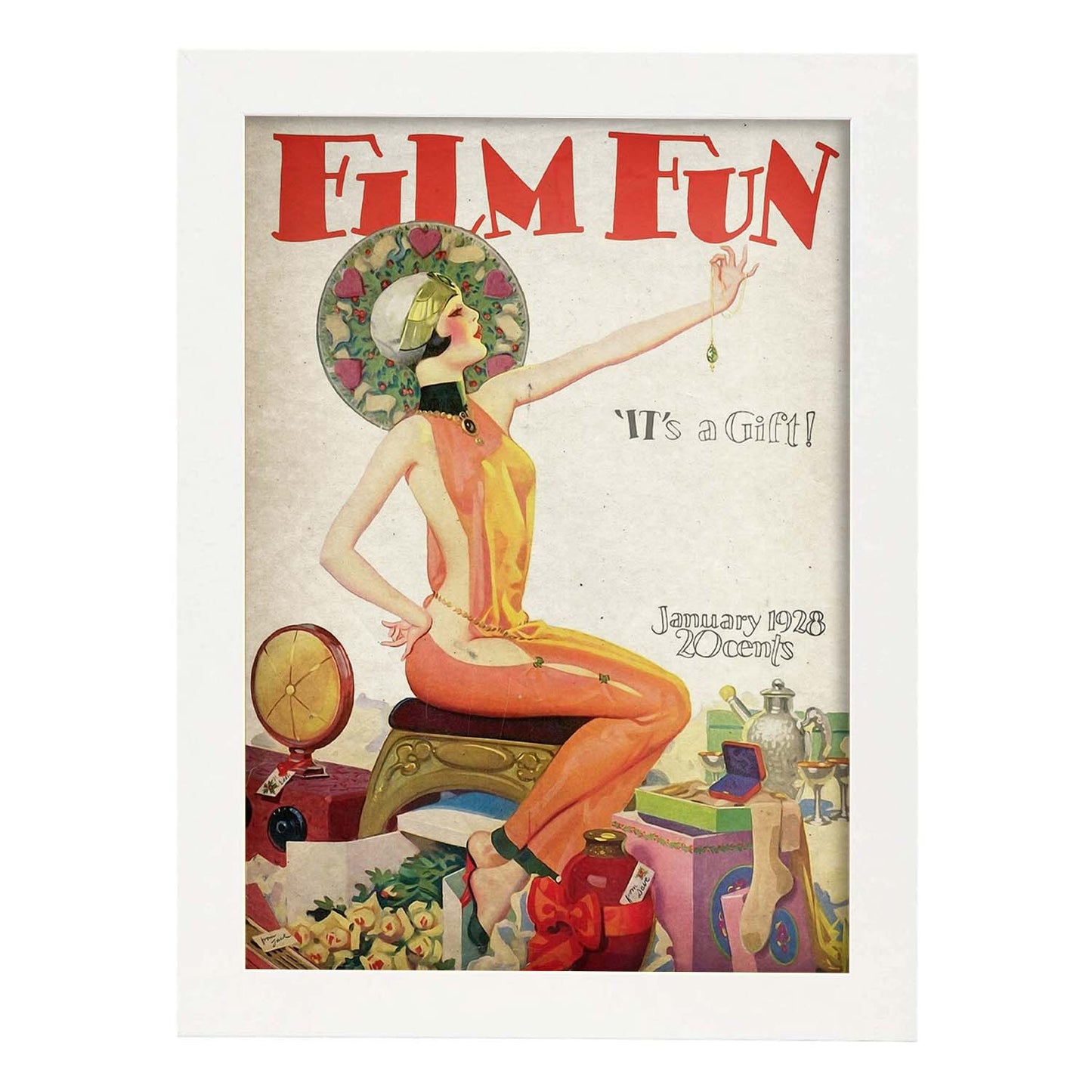 Poster vintage de Belleza. con imágenes vintage y de publicidad antigua.-Artwork-Nacnic-A4-Marco Blanco-Nacnic Estudio SL