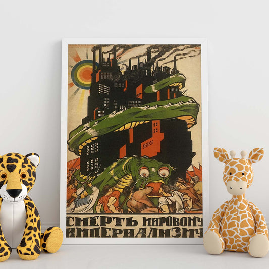 Poster vintage de Castillo ambulante. con imágenes vintage y de publicidad antigua.-Artwork-Nacnic-Nacnic Estudio SL