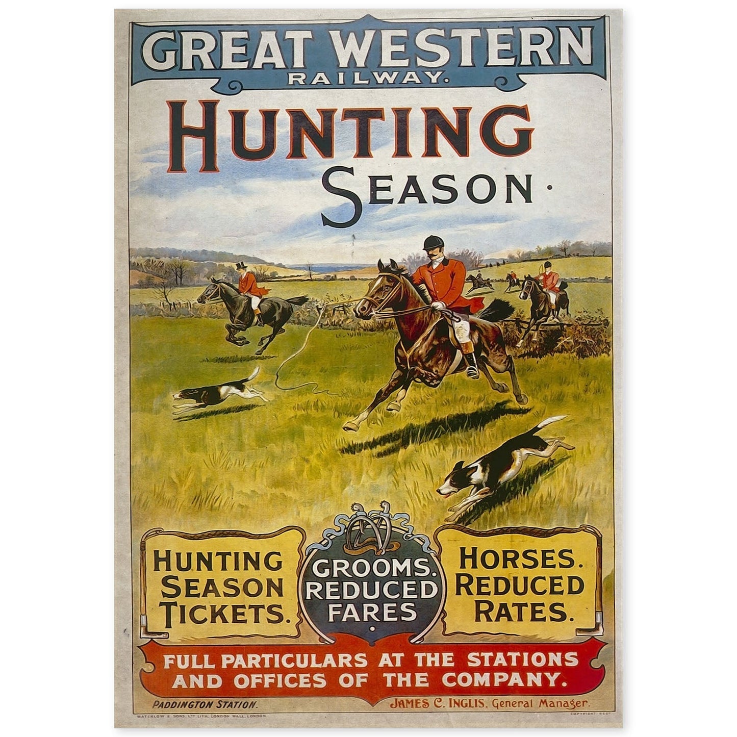 Poster vintage de Caza a caballo. con imágenes vintage y de publicidad antigua.-Artwork-Nacnic-A4-Sin marco-Nacnic Estudio SL