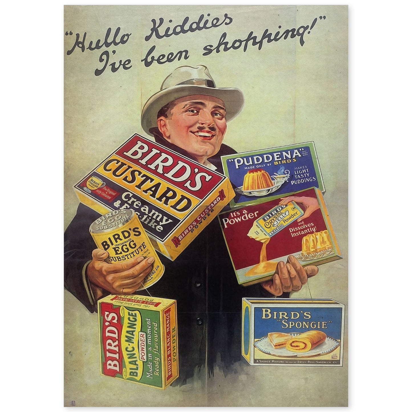 Poster vintage de Custard. con imágenes vintage y de publicidad antigua.-Artwork-Nacnic-A4-Sin marco-Nacnic Estudio SL