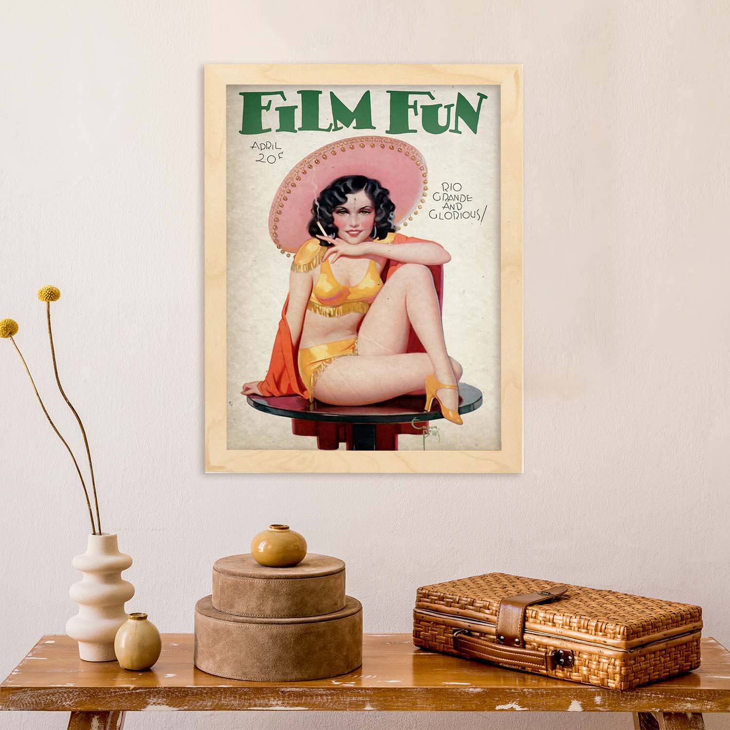 Poster vintage de En la mesa. con imágenes vintage y de publicidad antigua.-Artwork-Nacnic-Nacnic Estudio SL