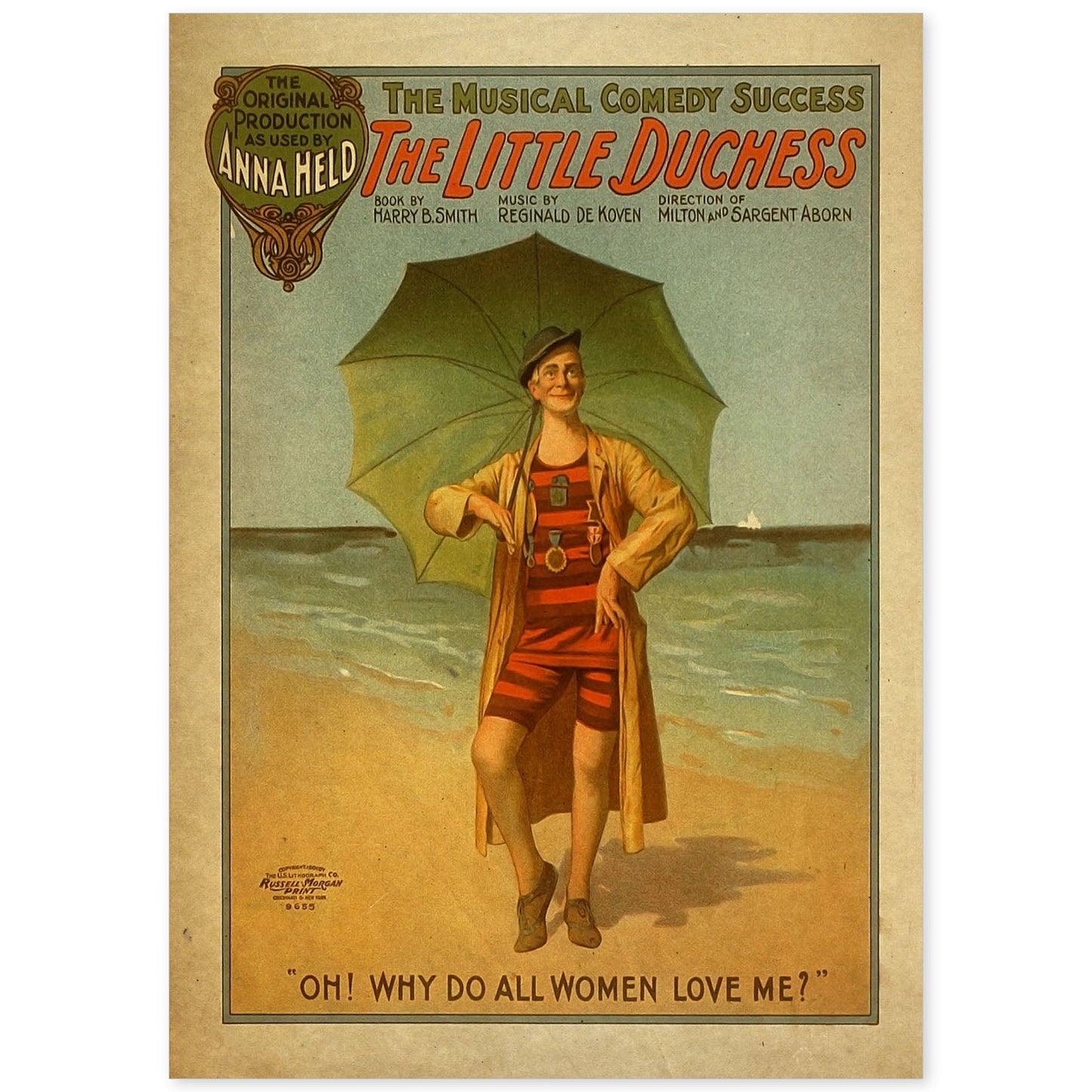 Poster vintage de En la playa. con imágenes vintage y de publicidad antigua.-Artwork-Nacnic-A4-Sin marco-Nacnic Estudio SL