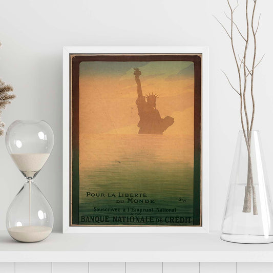 Poster vintage de Estatua de la libertad. con imágenes vintage y de publicidad antigua.-Artwork-Nacnic-Nacnic Estudio SL