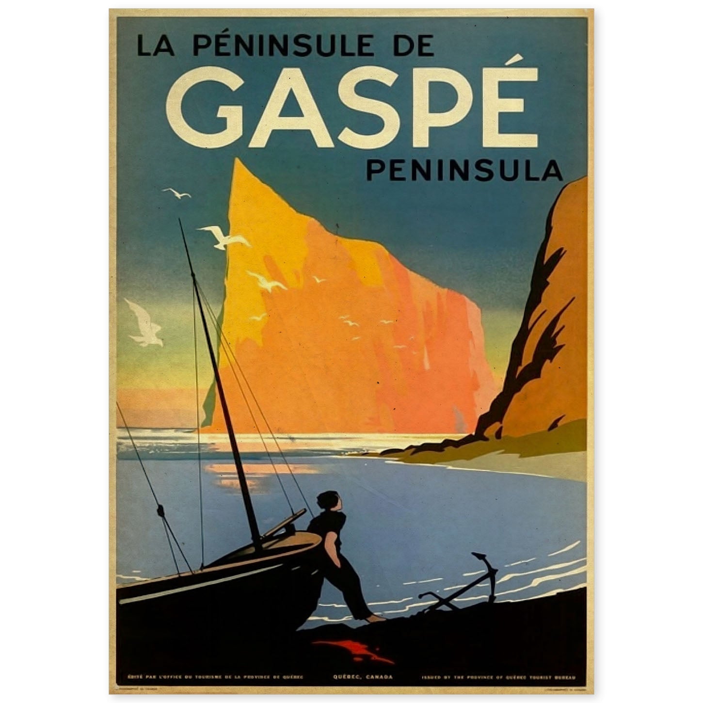 Poster vintage de Gaspé. con imágenes vintage y de publicidad antigua.-Artwork-Nacnic-A4-Sin marco-Nacnic Estudio SL