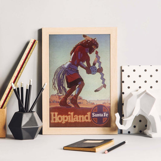 Poster vintage de Hopiland. con imágenes vintage y de publicidad antigua.-Artwork-Nacnic-Nacnic Estudio SL