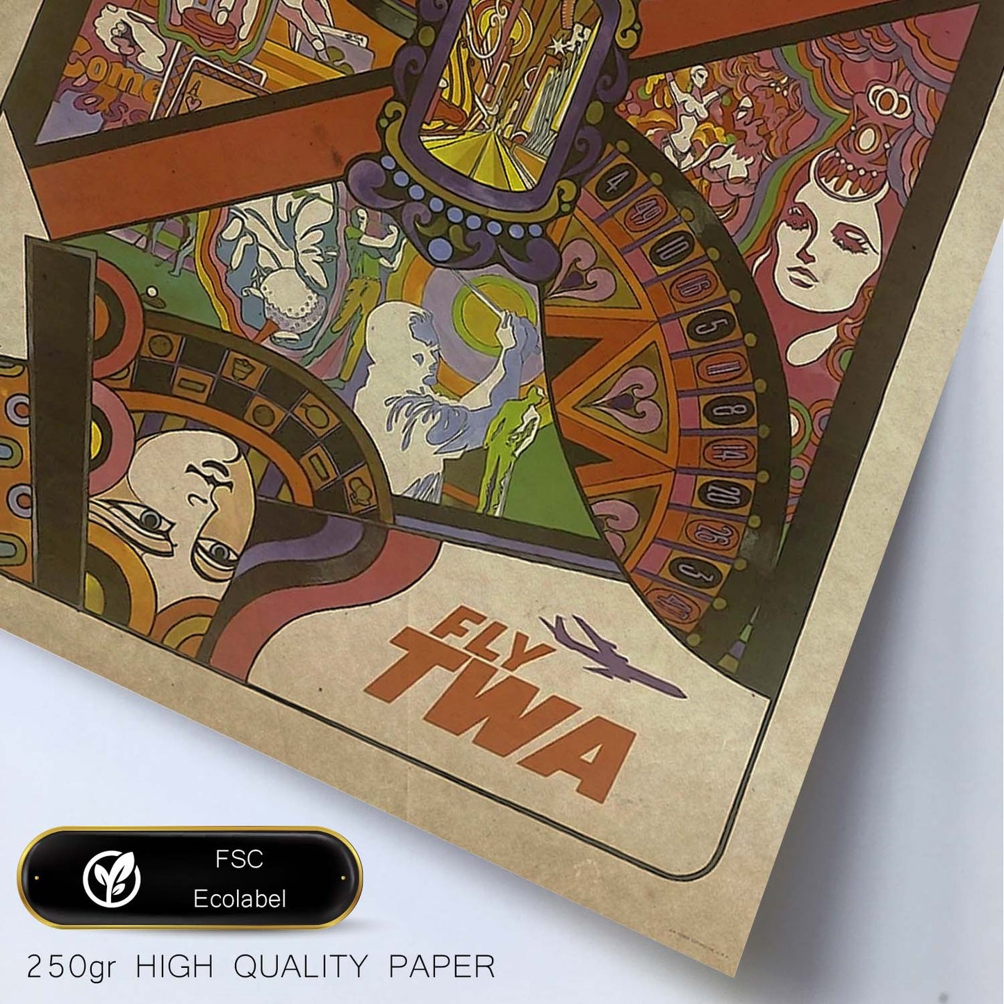 Poster vintage de Las Vegas. con imágenes vintage y de publicidad antigua.-Artwork-Nacnic-Nacnic Estudio SL