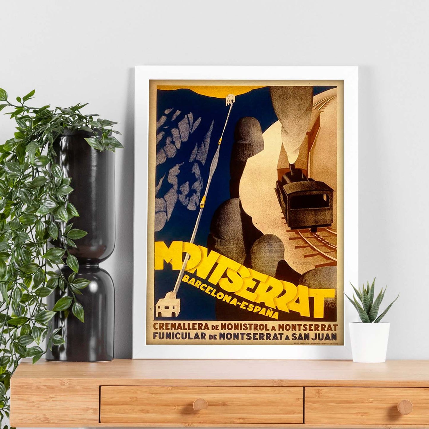 Poster vintage de Montserrat. con imágenes vintage y de publicidad antigua.-Artwork-Nacnic-Nacnic Estudio SL