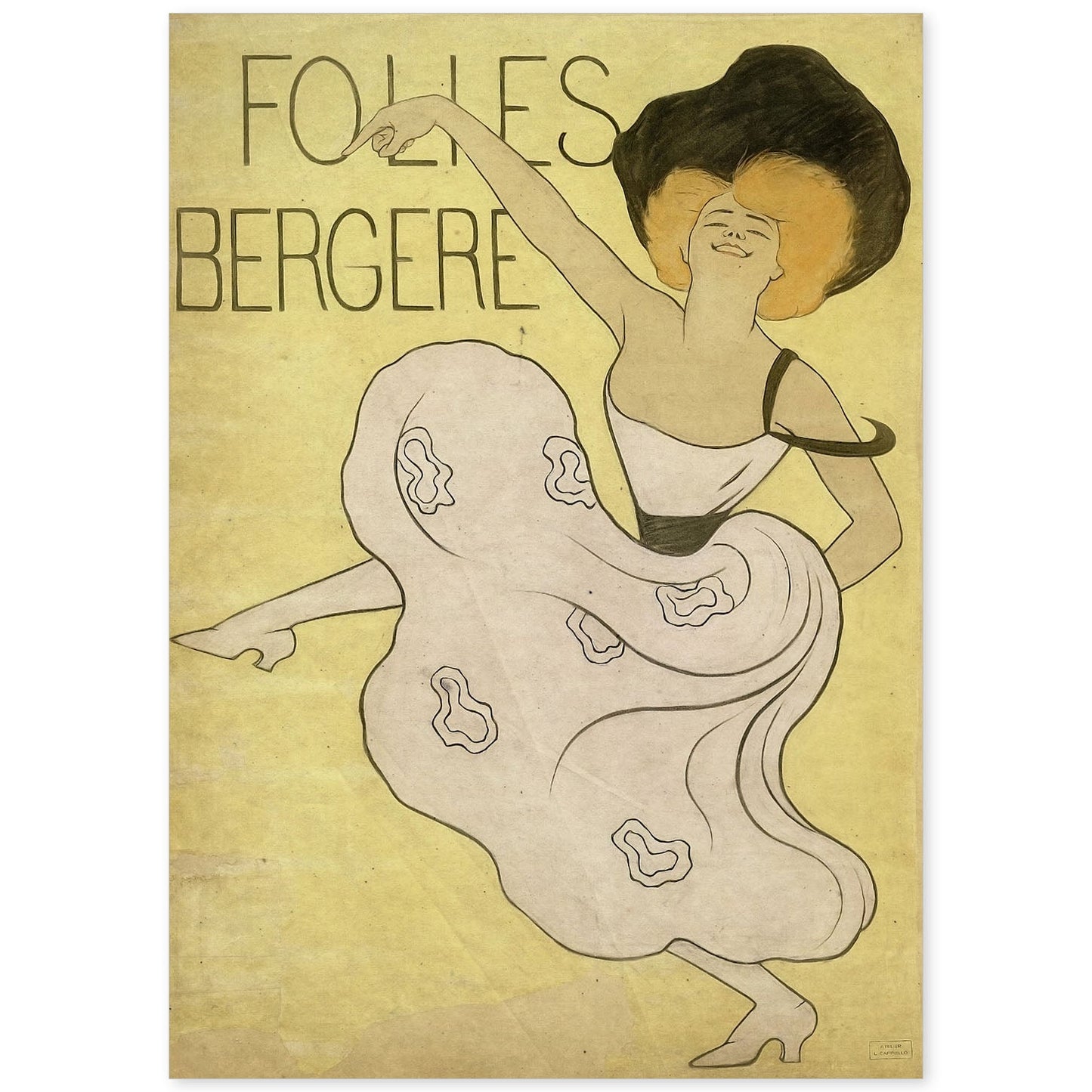Poster vintage de Mujer con vestido. con imágenes vintage y de publicidad antigua.-Artwork-Nacnic-A4-Sin marco-Nacnic Estudio SL