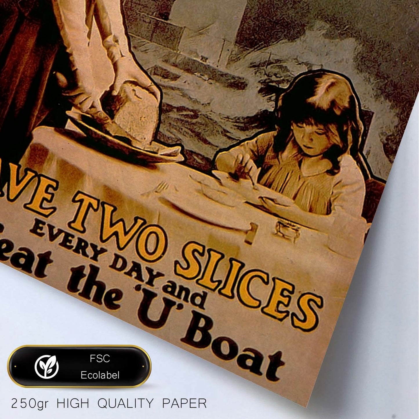 Poster vintage de No gastes pan. con imágenes vintage y de publicidad antigua.-Artwork-Nacnic-Nacnic Estudio SL