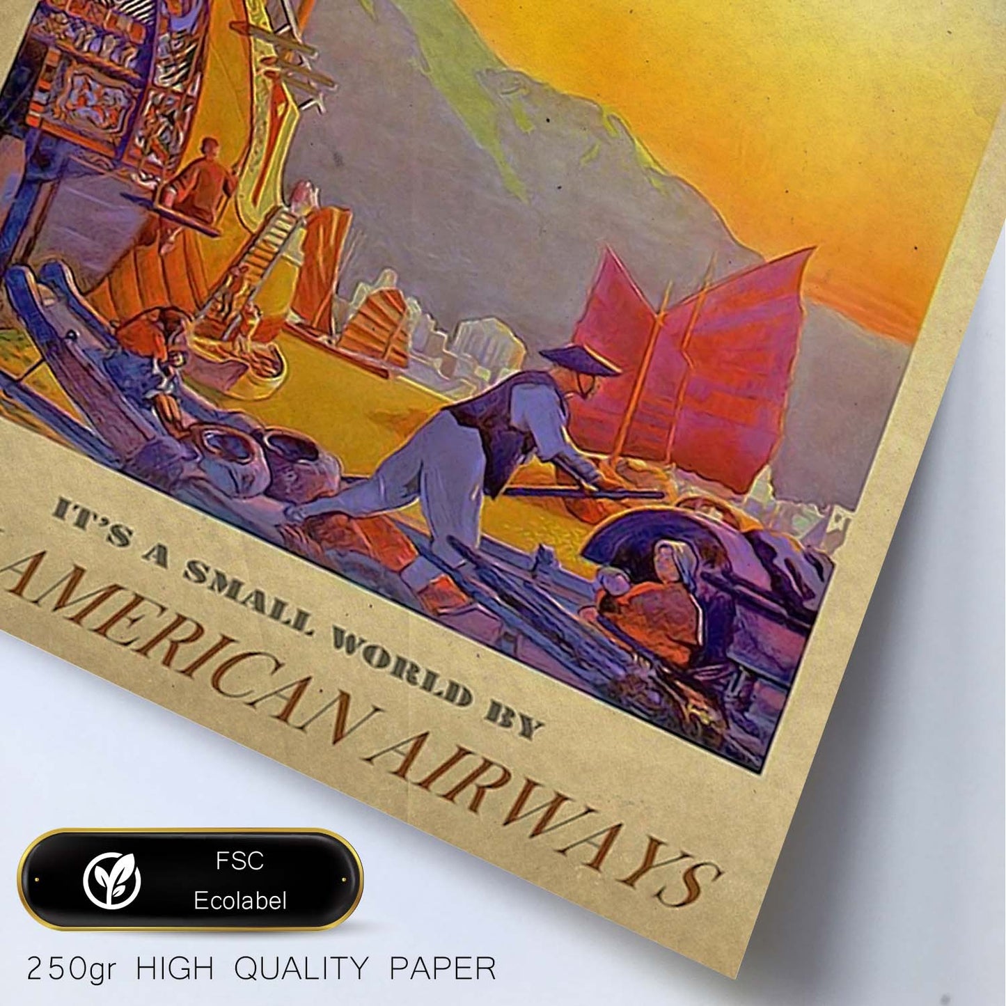 Poster vintage de Pan-american. con imágenes vintage y de publicidad antigua.-Artwork-Nacnic-Nacnic Estudio SL