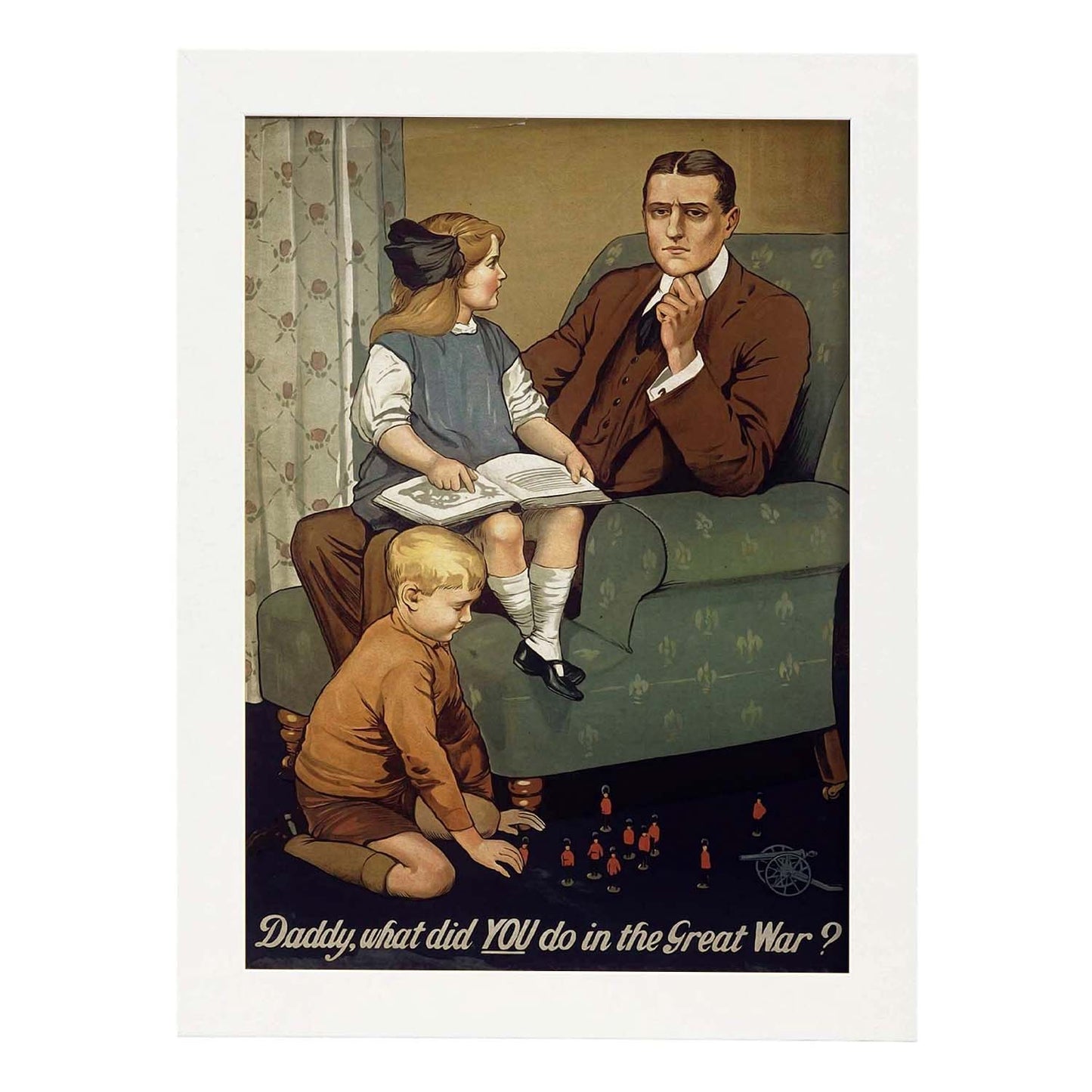 Poster vintage de Papá que hiciste. con imágenes vintage y de publicidad antigua.-Artwork-Nacnic-A4-Marco Blanco-Nacnic Estudio SL