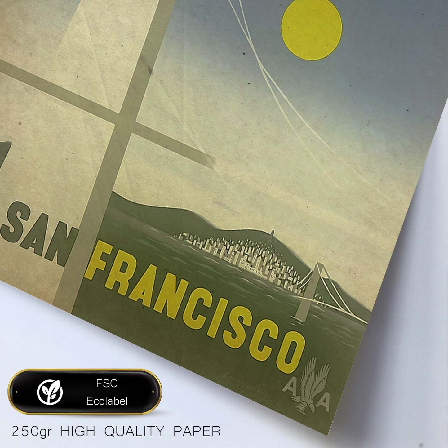 Poster vintage de San Francisco - American Airlines. con imágenes vintage y de publicidad antigua.-Artwork-Nacnic-Nacnic Estudio SL