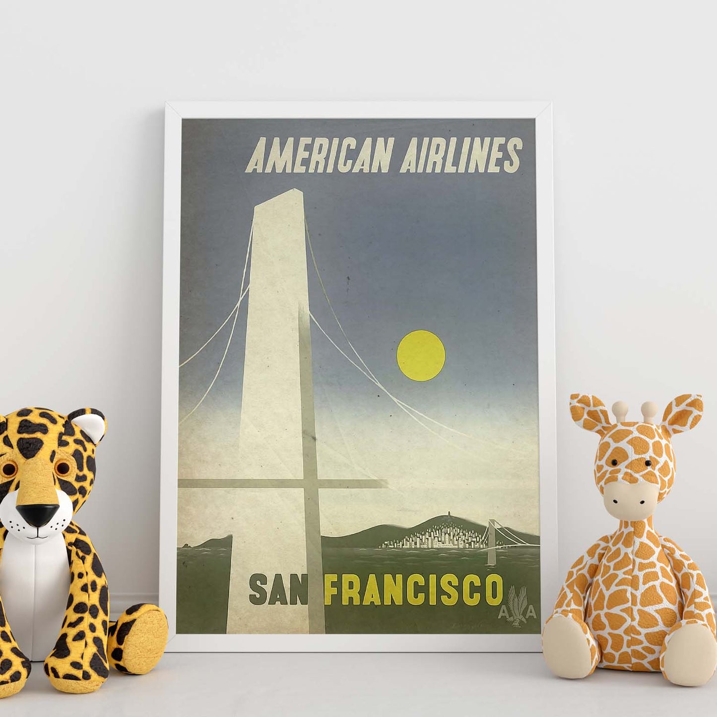 Poster vintage de San Francisco - American Airlines. con imágenes vintage y de publicidad antigua.-Artwork-Nacnic-Nacnic Estudio SL