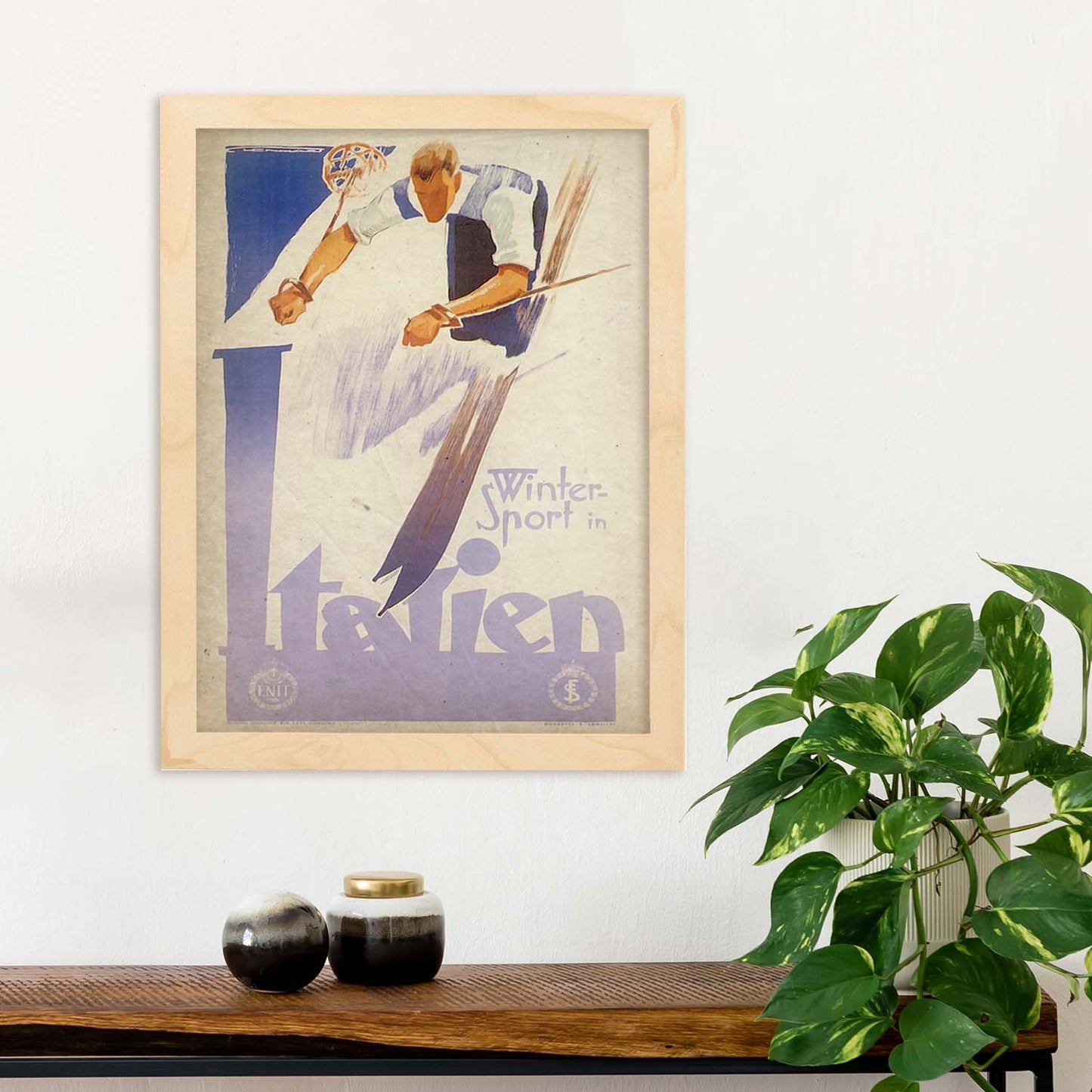 Poster vintage de Ski en Italia. con imágenes vintage y de publicidad antigua.-Artwork-Nacnic-Nacnic Estudio SL