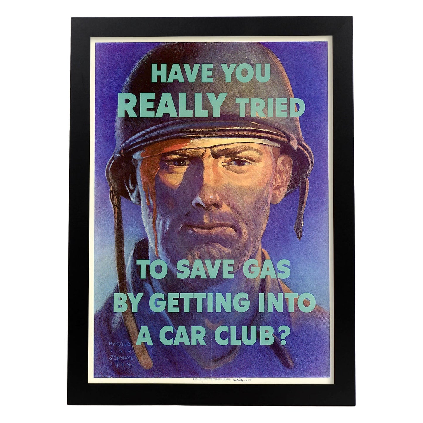 Poster vintage de Soldado. con imágenes vintage y de publicidad antigua.-Artwork-Nacnic-A4-Marco Negro-Nacnic Estudio SL