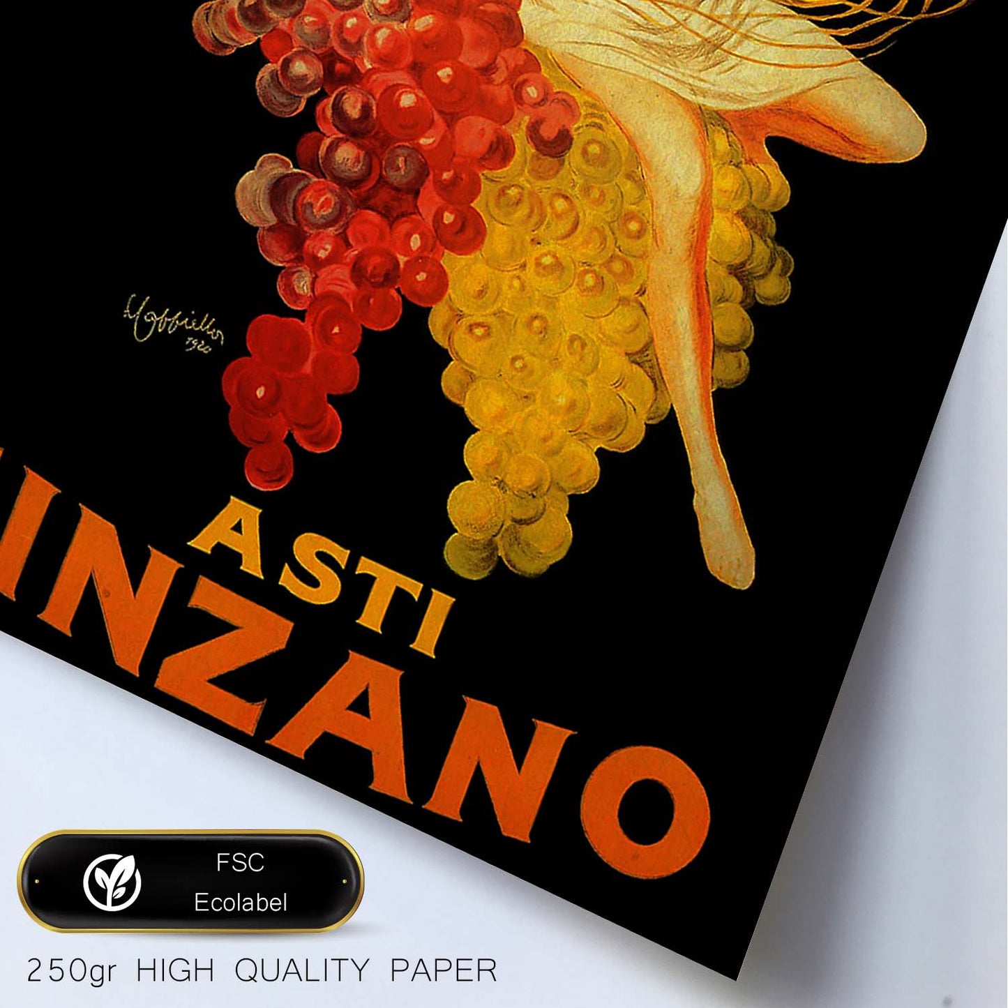 Poster vintage. Anuncio vintage italiano de vino Cinzano de 1910.-Artwork-Nacnic-Nacnic Estudio SL
