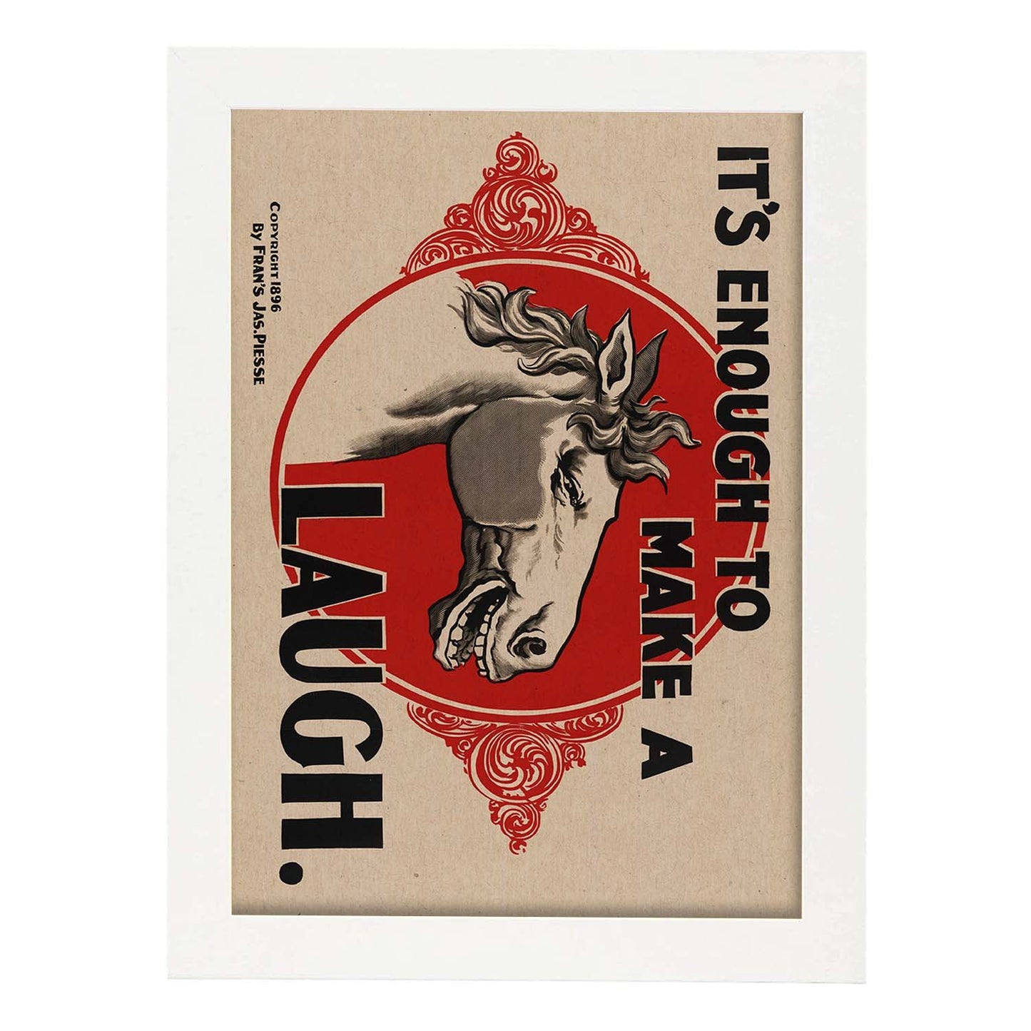 Poster vintage. Anuncio vintage Its enough to make a laugh.-Artwork-Nacnic-A4-Marco Blanco-Nacnic Estudio SL