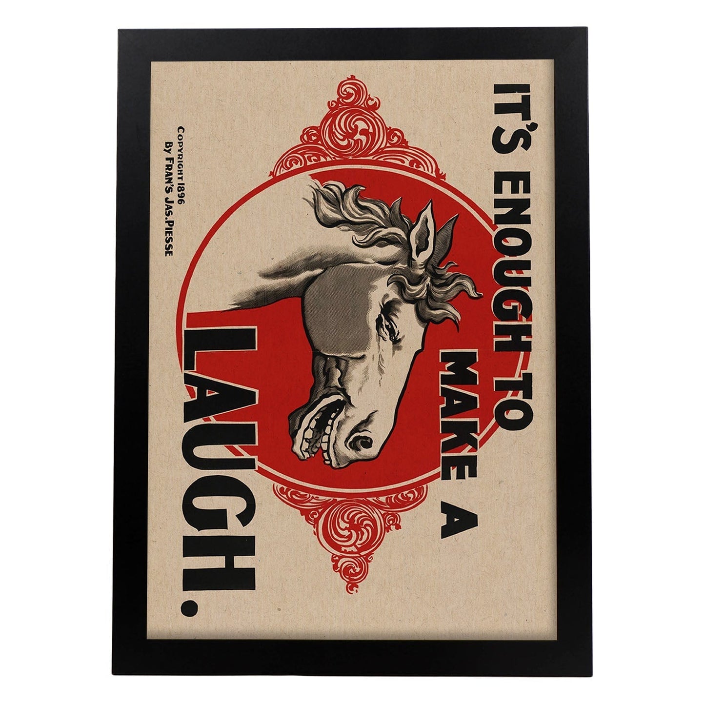 Poster vintage. Anuncio vintage Its enough to make a laugh.-Artwork-Nacnic-A4-Marco Negro-Nacnic Estudio SL
